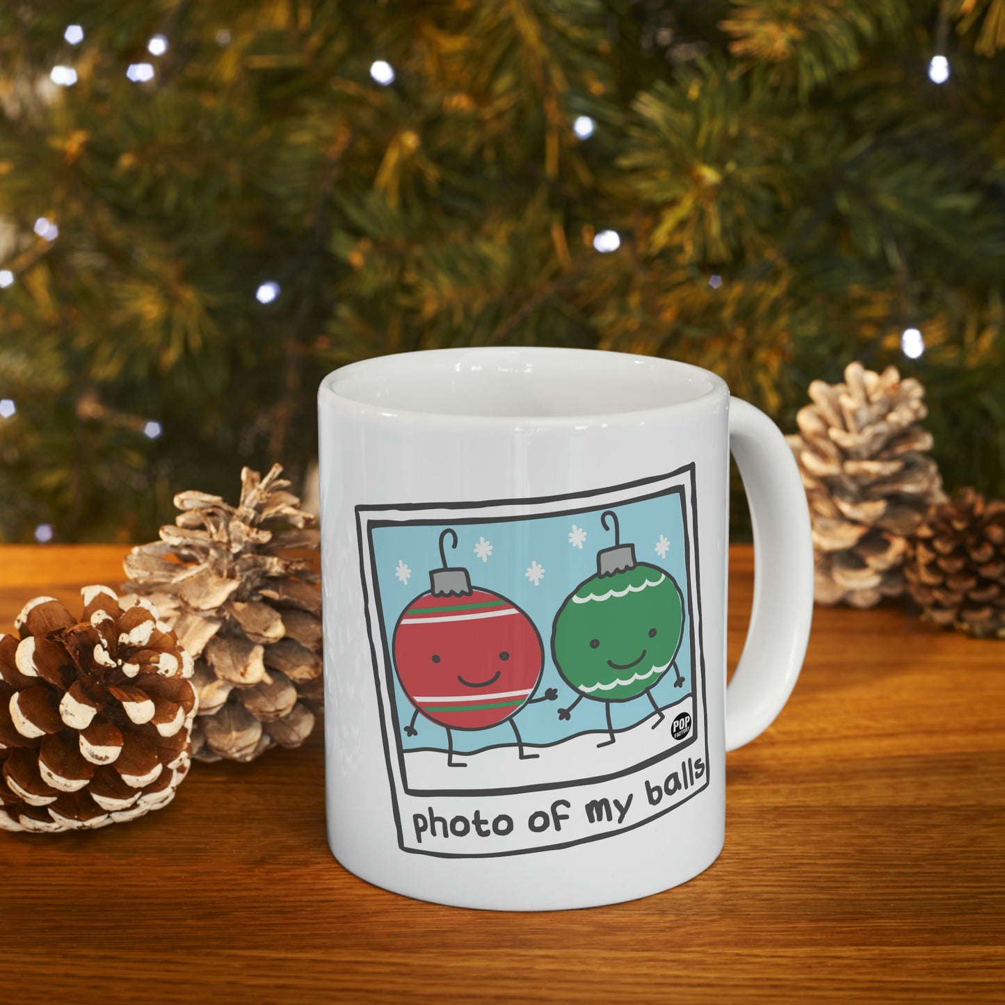 PHOTO OF MY BALLS XMAS COFFEE MUG*