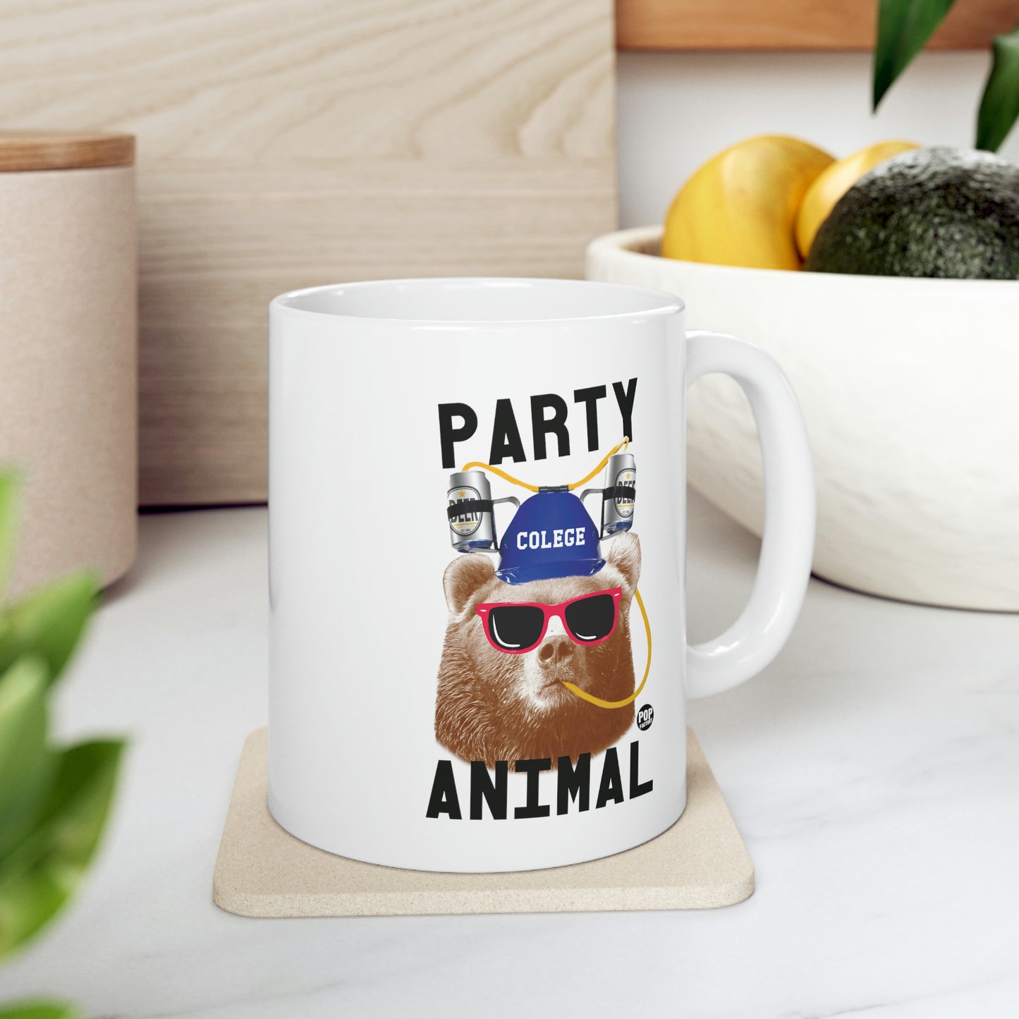 PARTY ANIMAL BEAR  COFFEE MUG