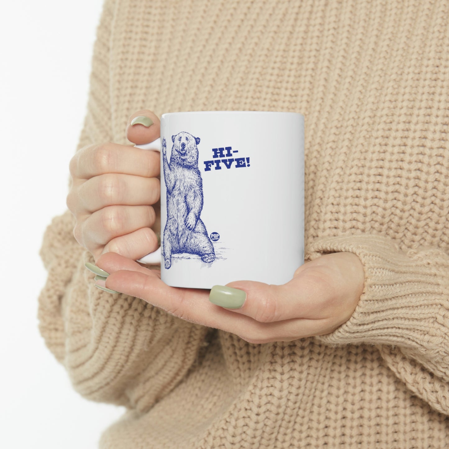 HI FIVE BEAR COFFEE MUG