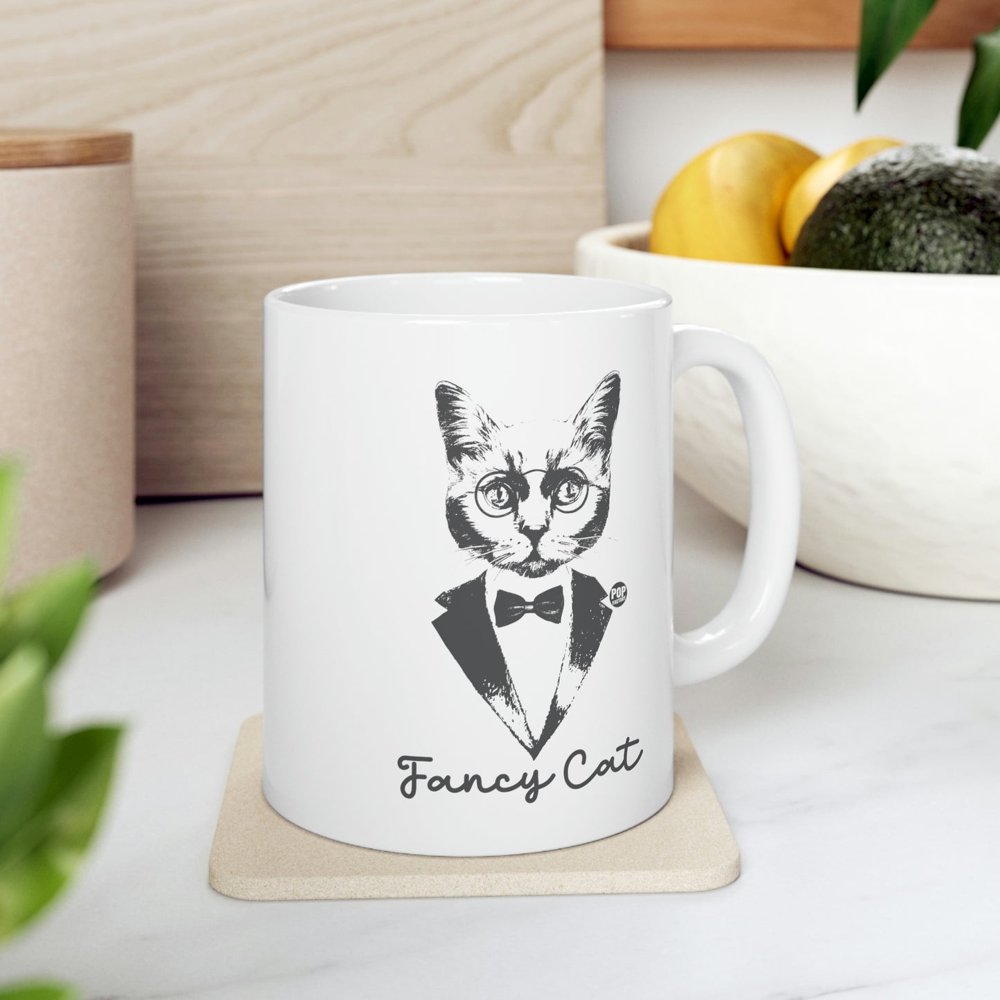 FANCY CAT TUX COFFEE MUG