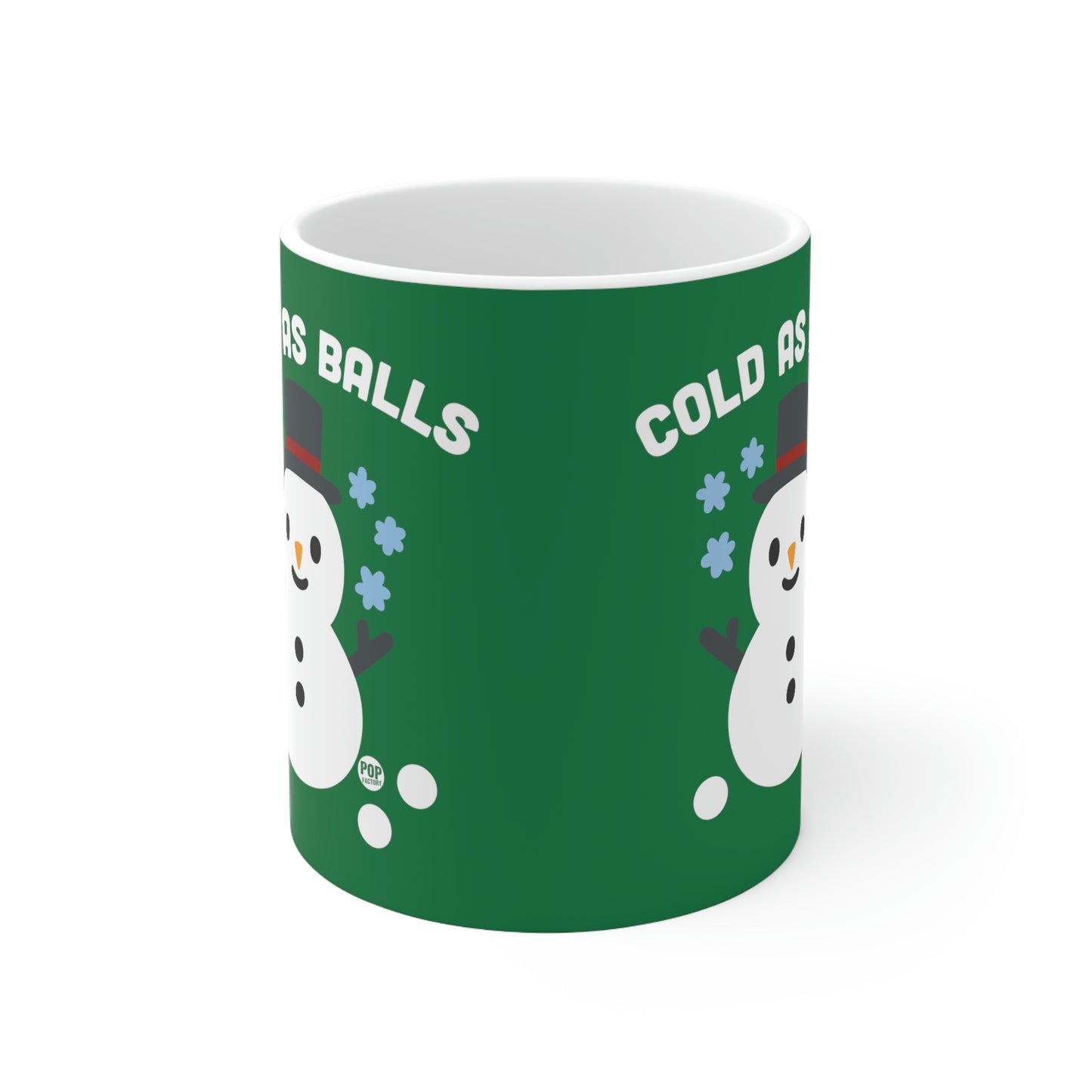 COLD AS BALLS SNOWMAN COFFEE MUG