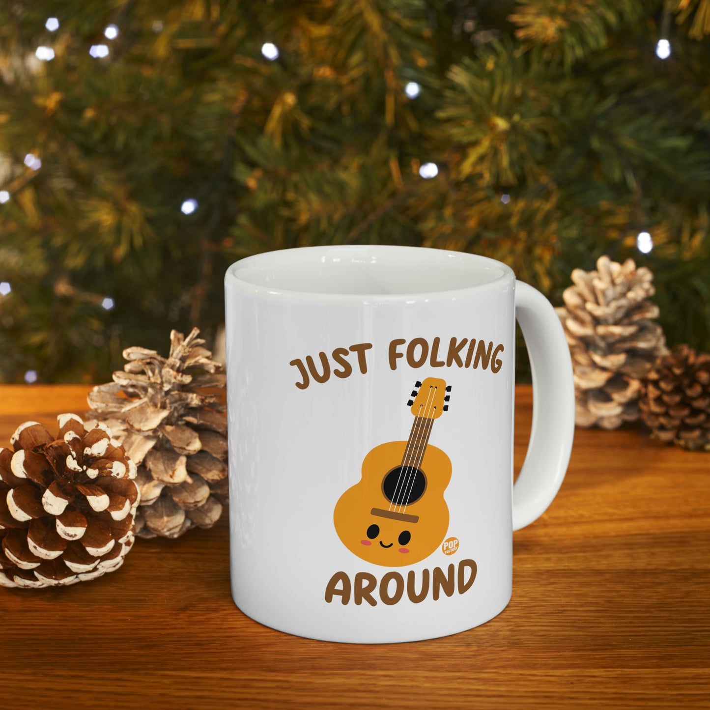 Just Folking Around Guitar Coffee Mug