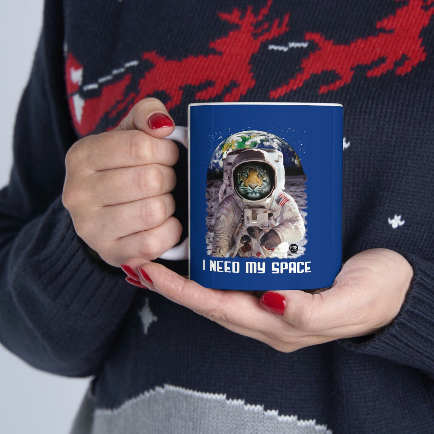 I NEED MY SPACE TIGER COFFEE MUG