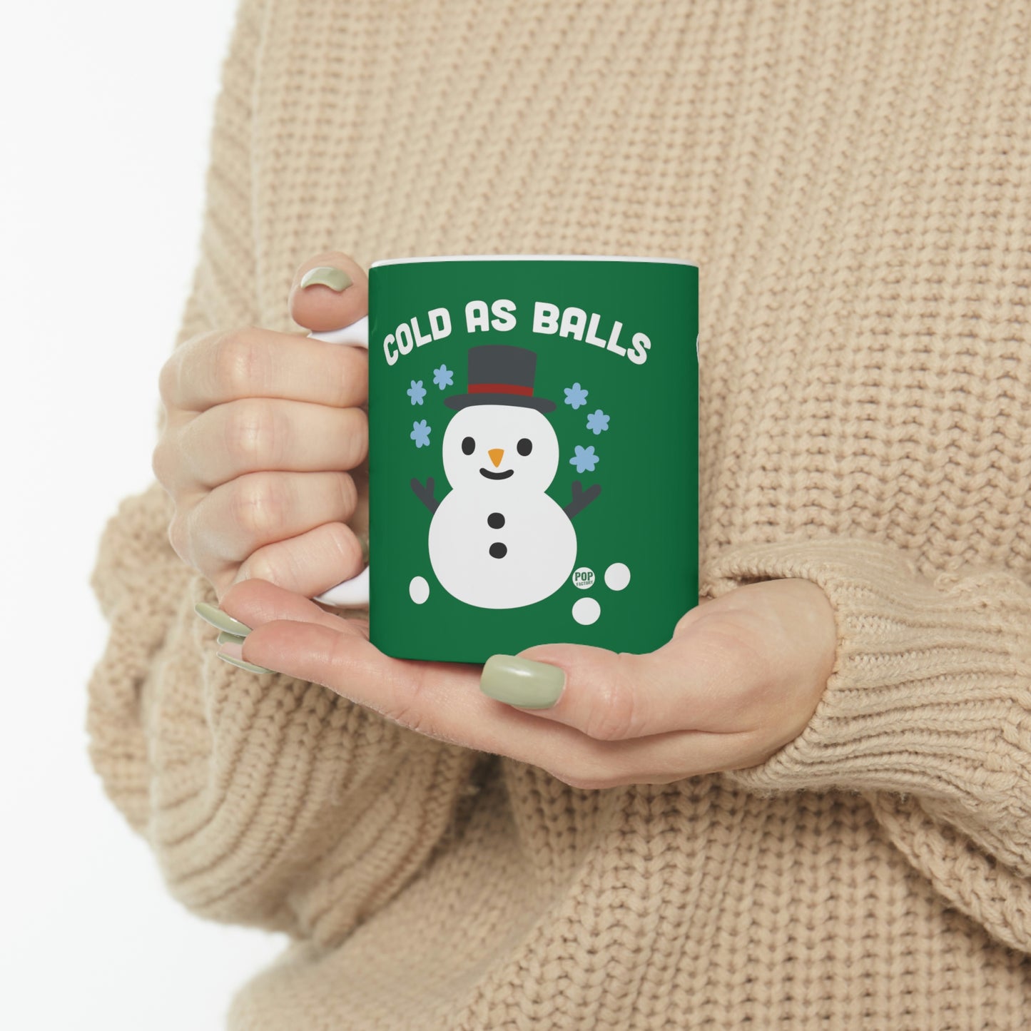 COLD AS BALLS SNOWMAN COFFEE MUG