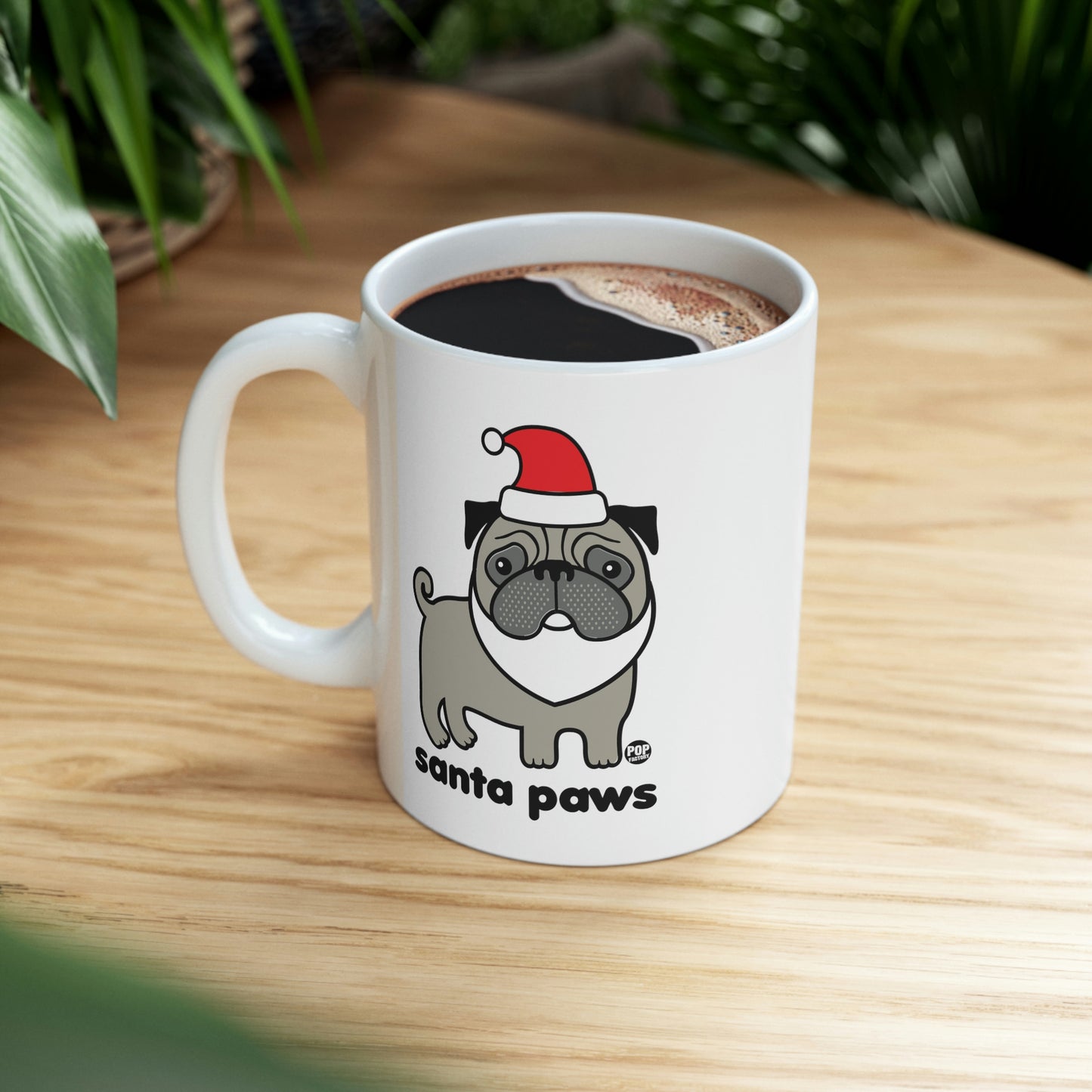 Santa Paws Pug Mug