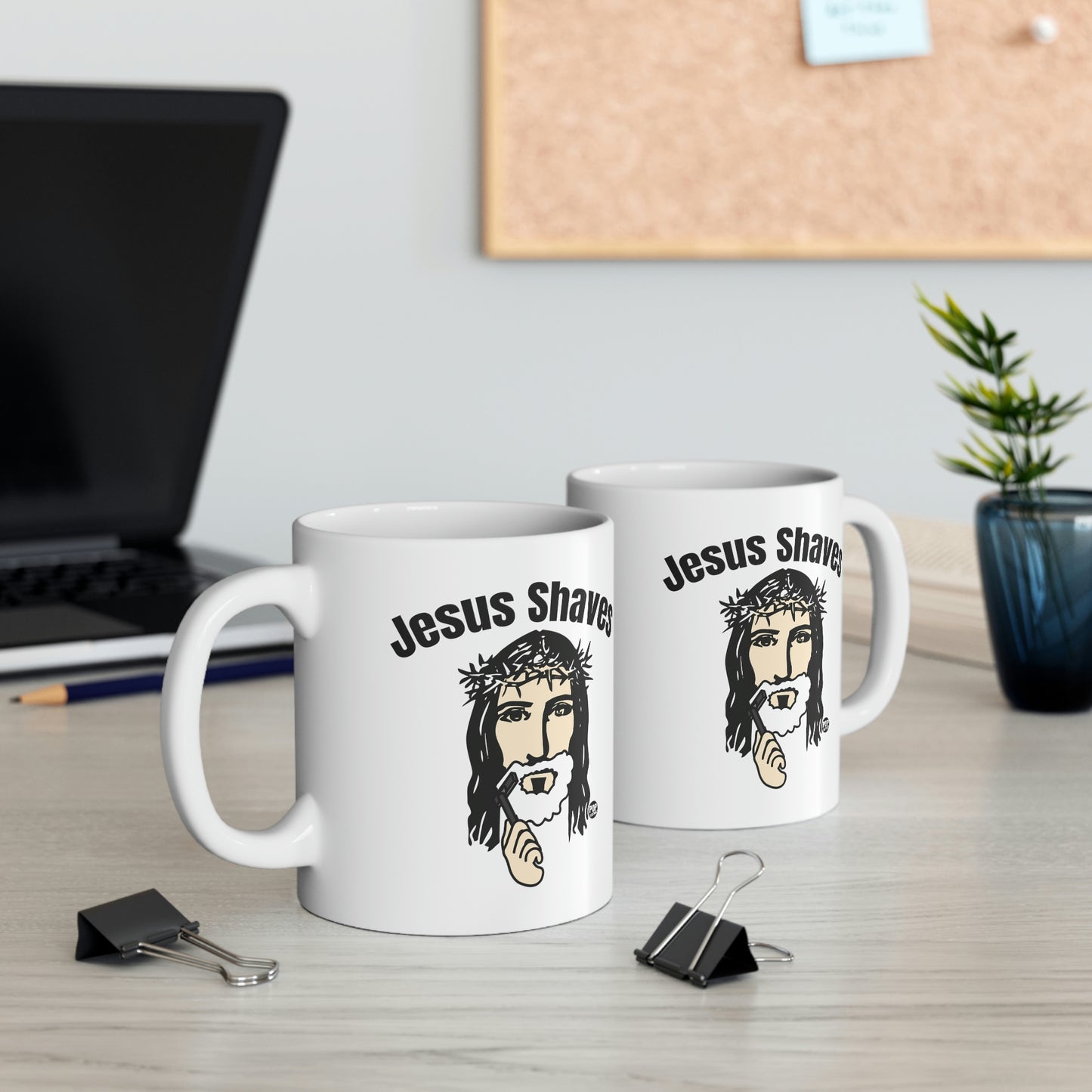 JESUS SAVES COFFEE MUG