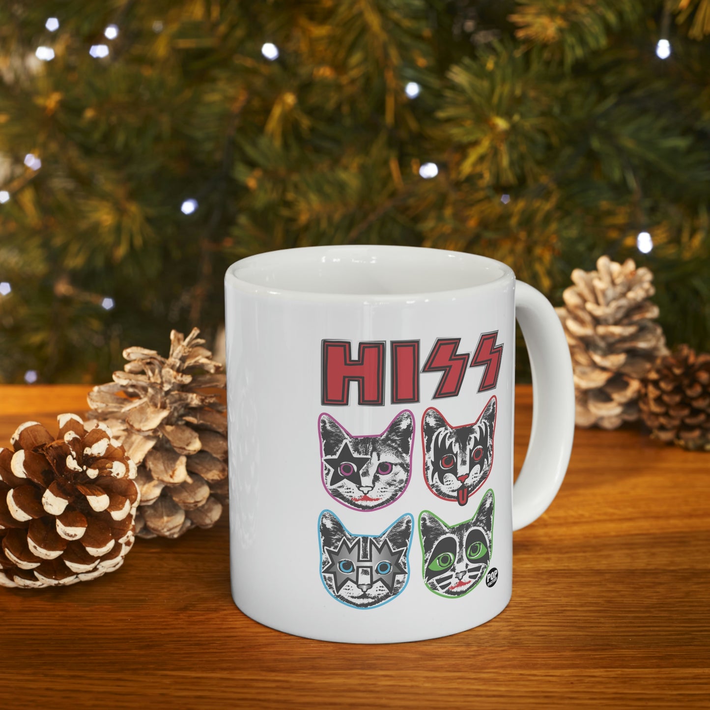 HISS KISS CATS COFFEE MUG