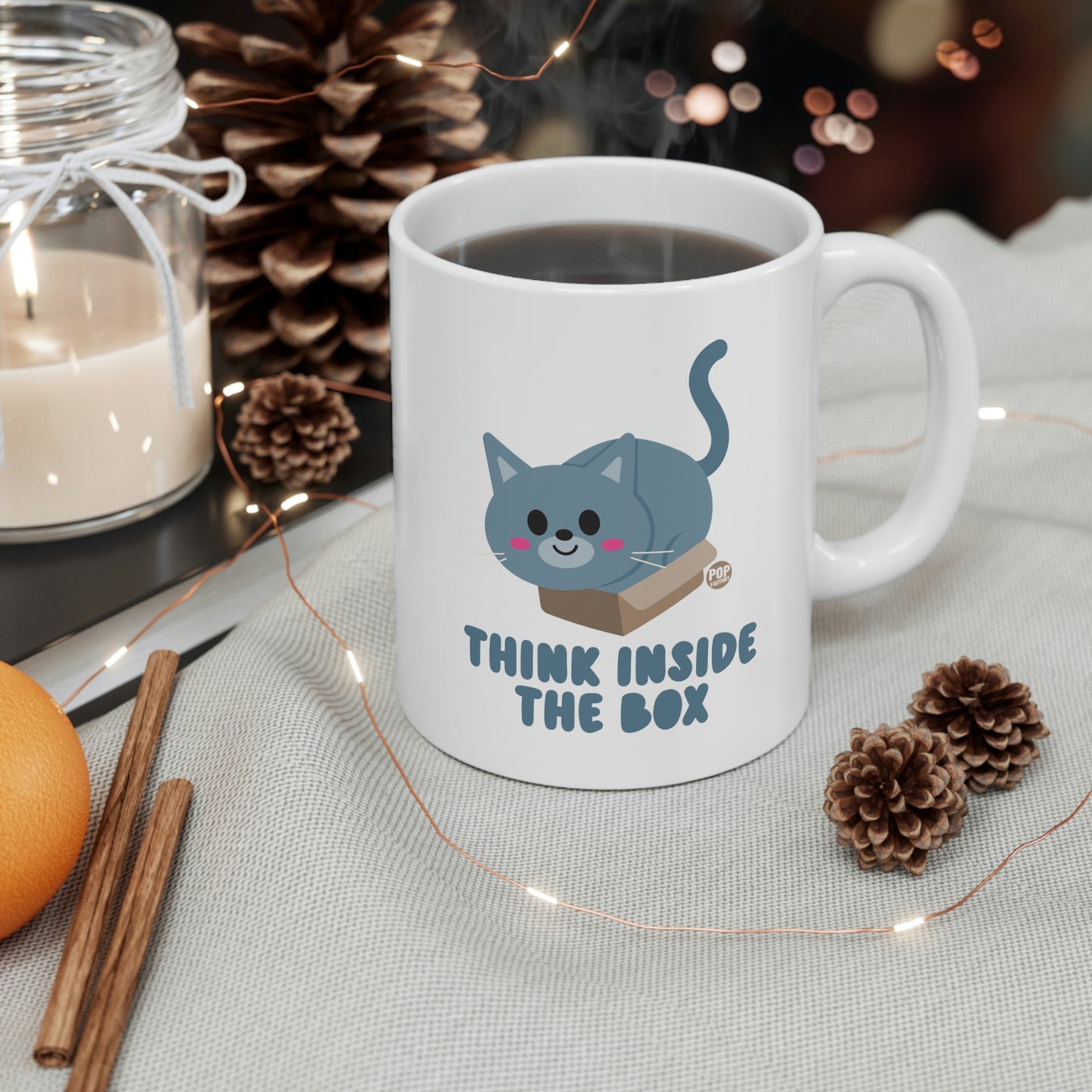 Think Inside The Box Cat Mug