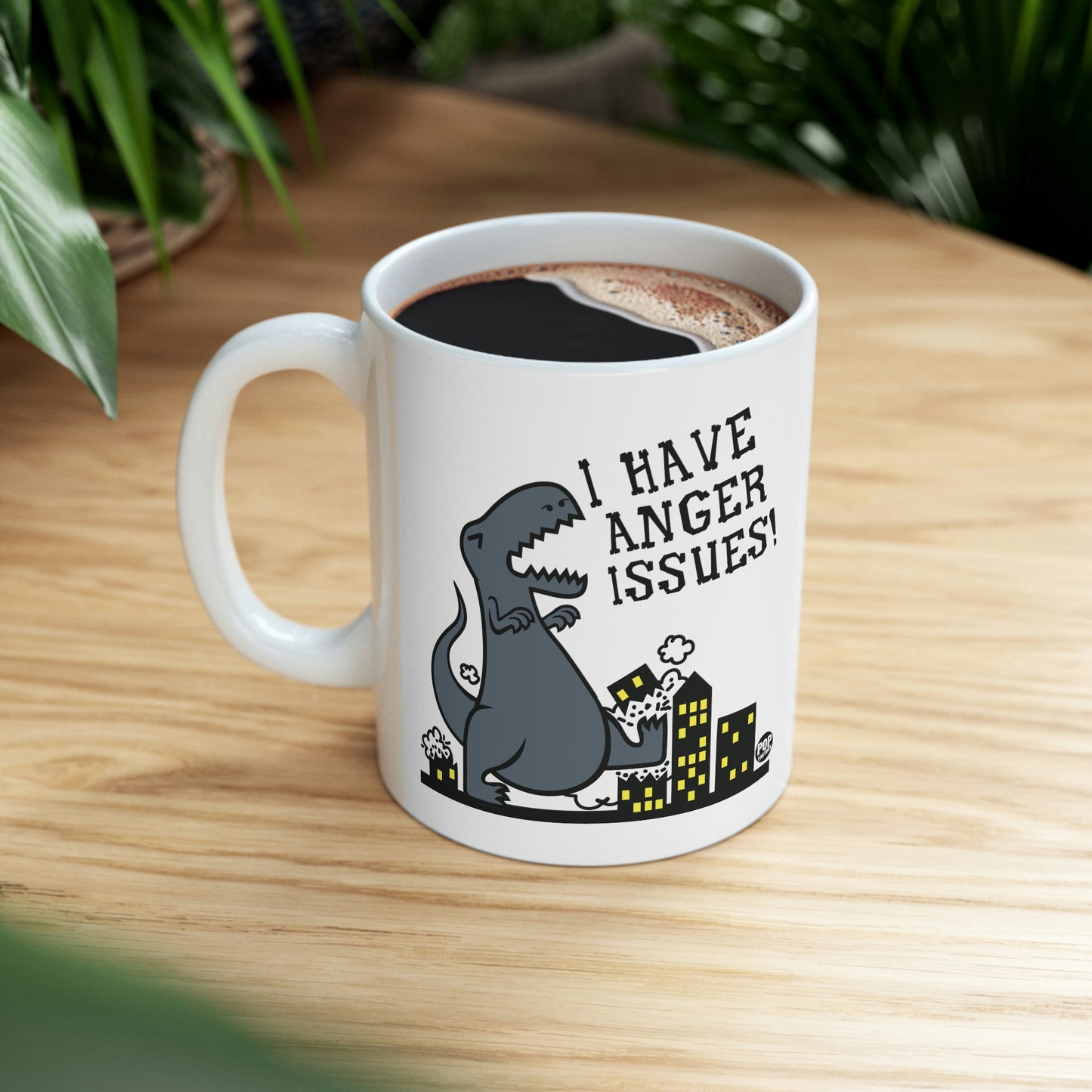 ANGER ISSUES DINOSAUR COFFEE MUG