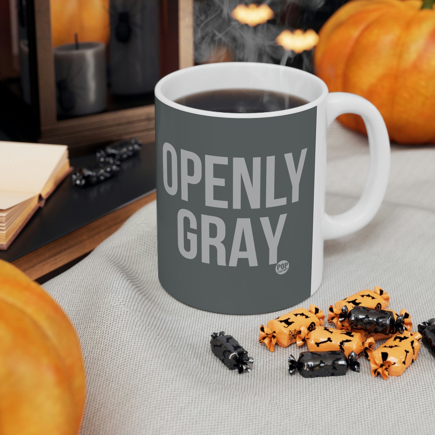 OPENLY GRAY COFFEE MUG