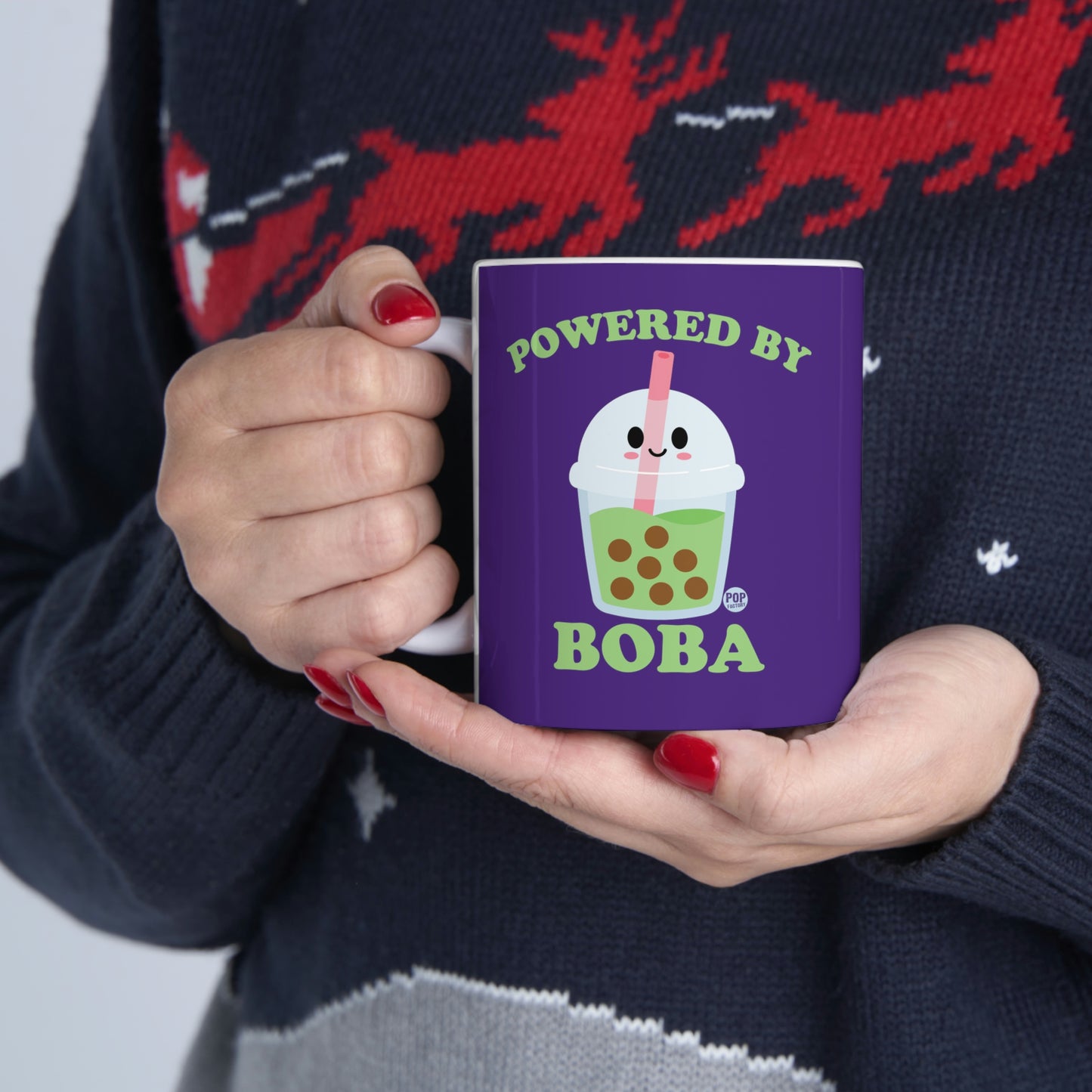 POWERED BY BOBA COFFEE MUG