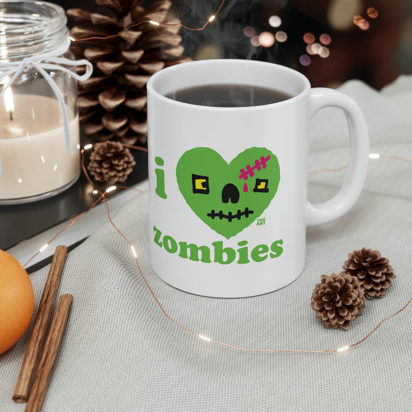 I LOVE ZOMBIES COFFEE MUG