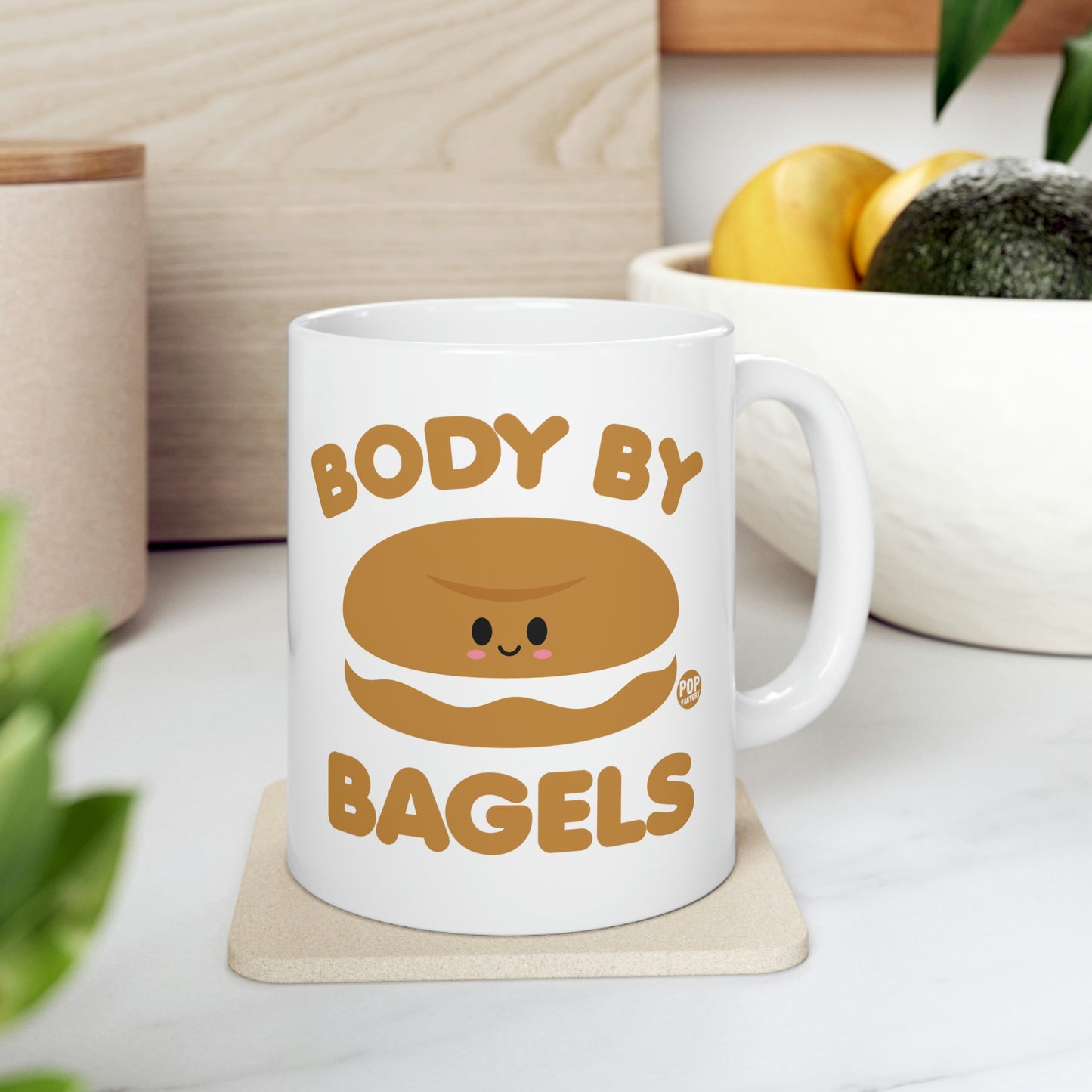 BODY BY BAGELS COFFEE MUG