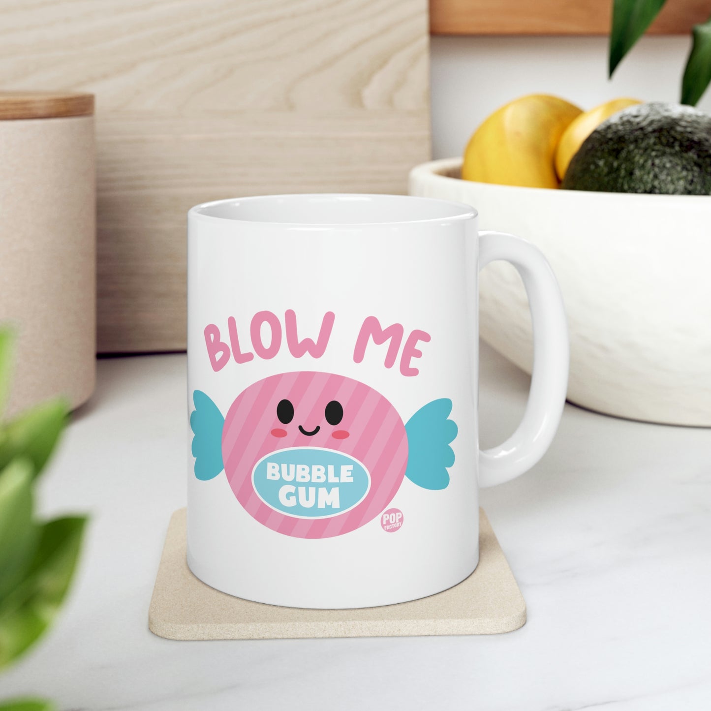 BLOW ME GUM COFFEE MUG