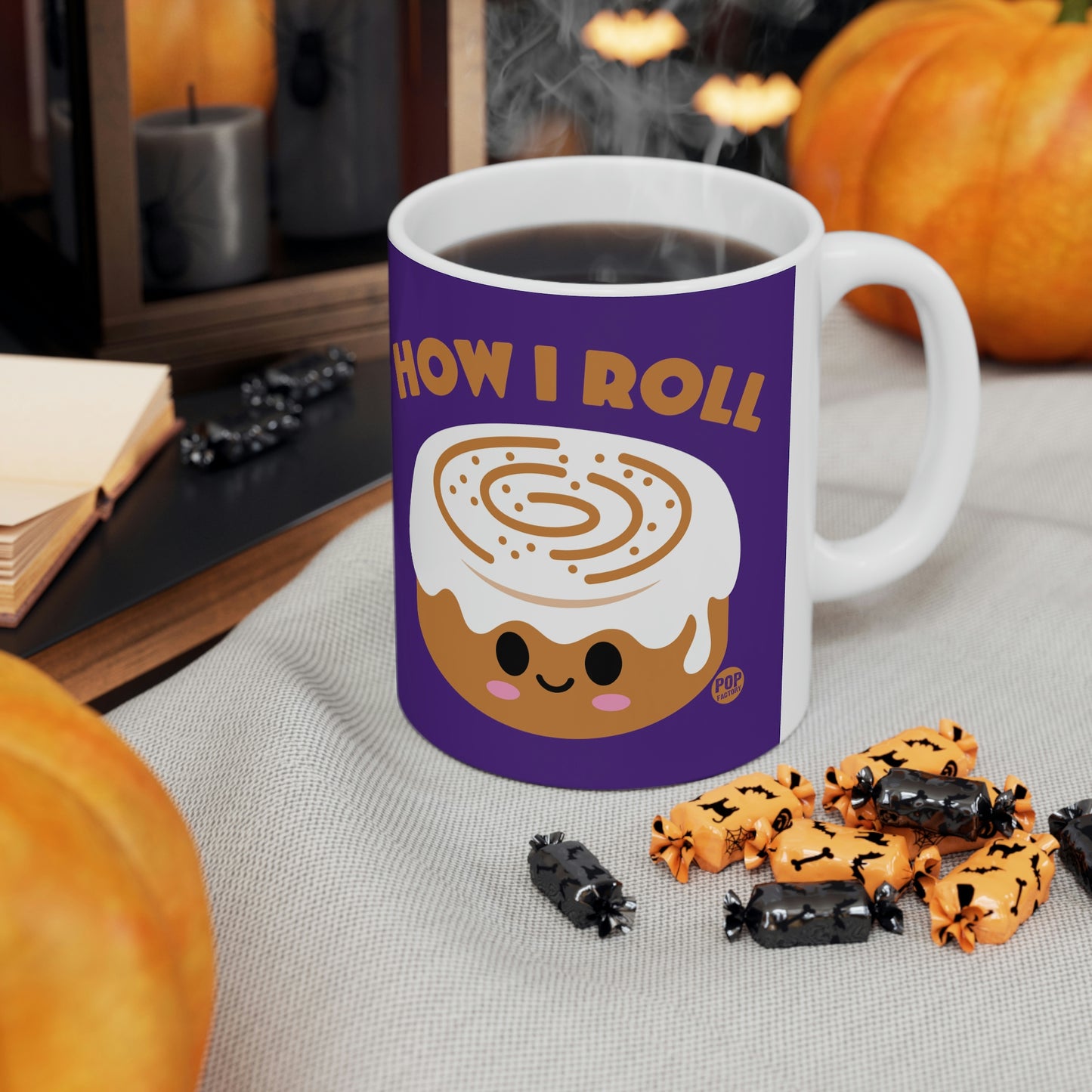 HOW I ROLL CINNAMON BUN COFFEE MUG