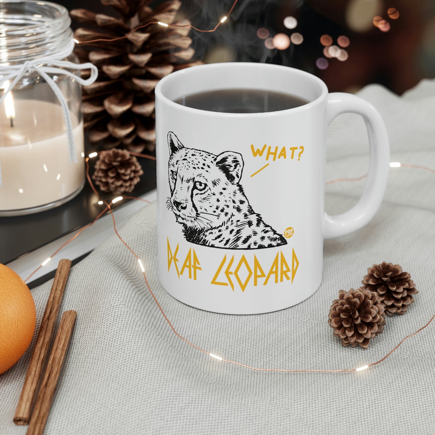 DEAF LEOPARD REALISTIC COFFEE MUG