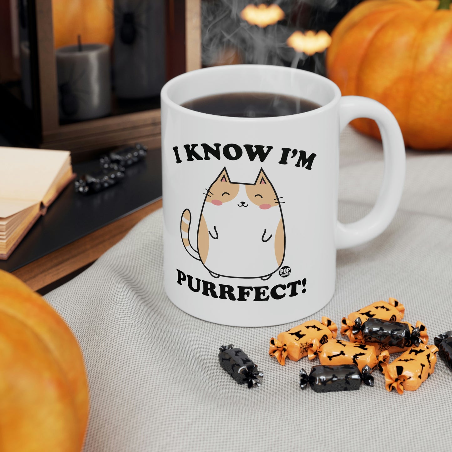 I KNOW I'M PURRFECT! COFFEE MUG
