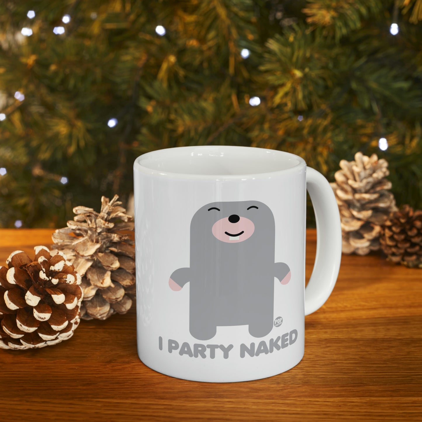 I PARTY NAKED MOLE COFFEE MUG