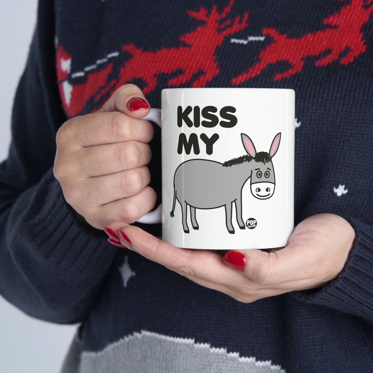 Kiss My Ass Donkey Coffee Mug