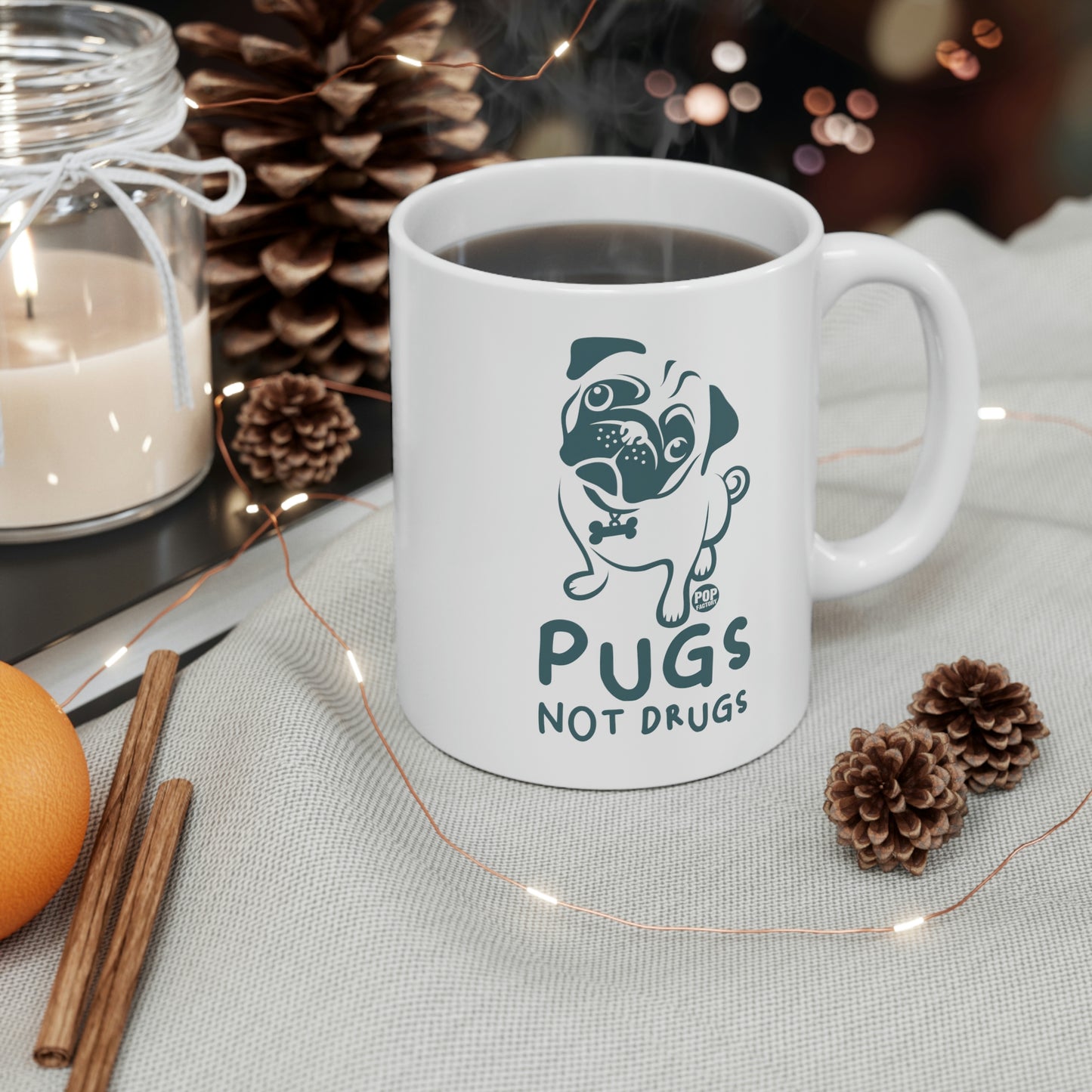 PUGS NOT DRUGS COFFEE MUG