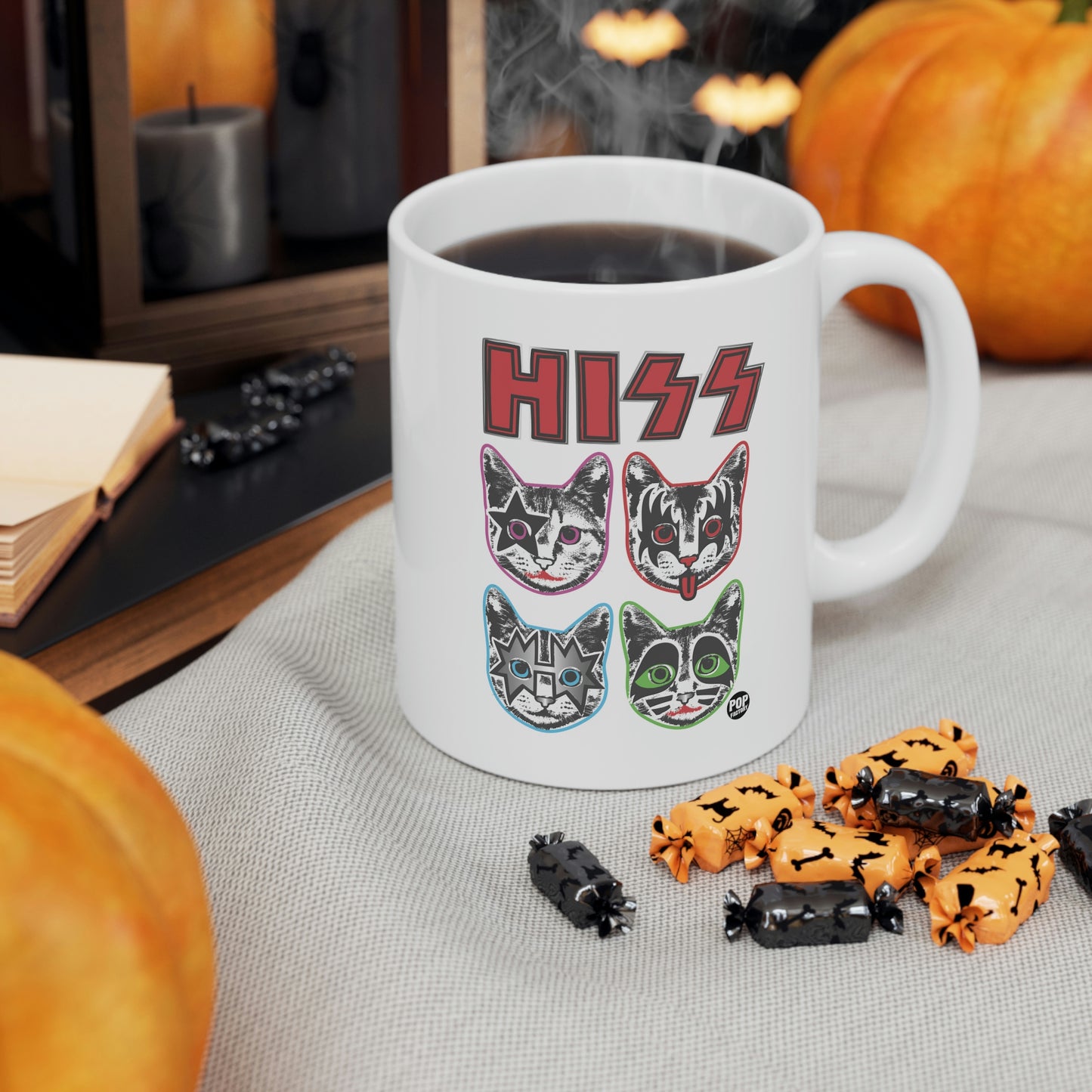 HISS KISS CATS COFFEE MUG