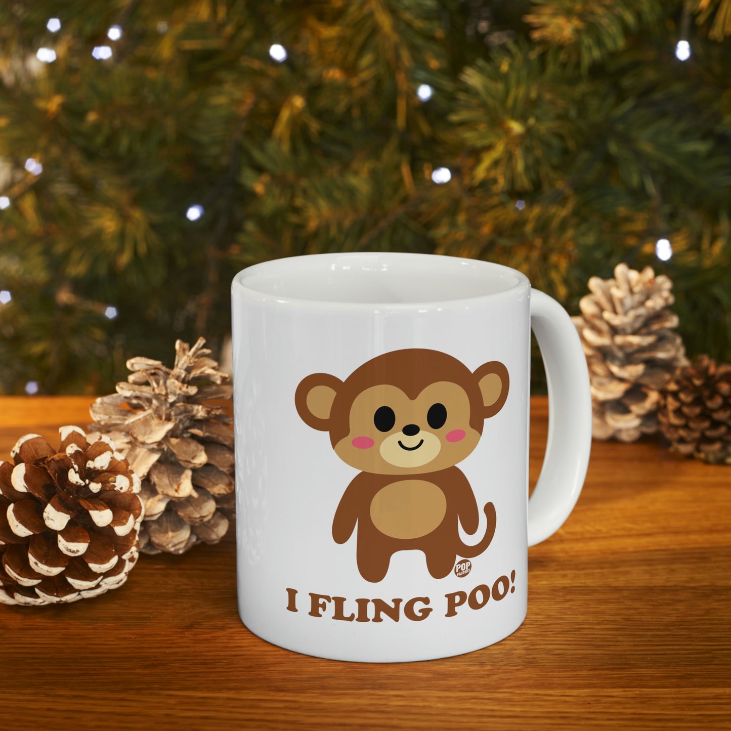 I FLING POO!  MONKEY COFFEE MUG