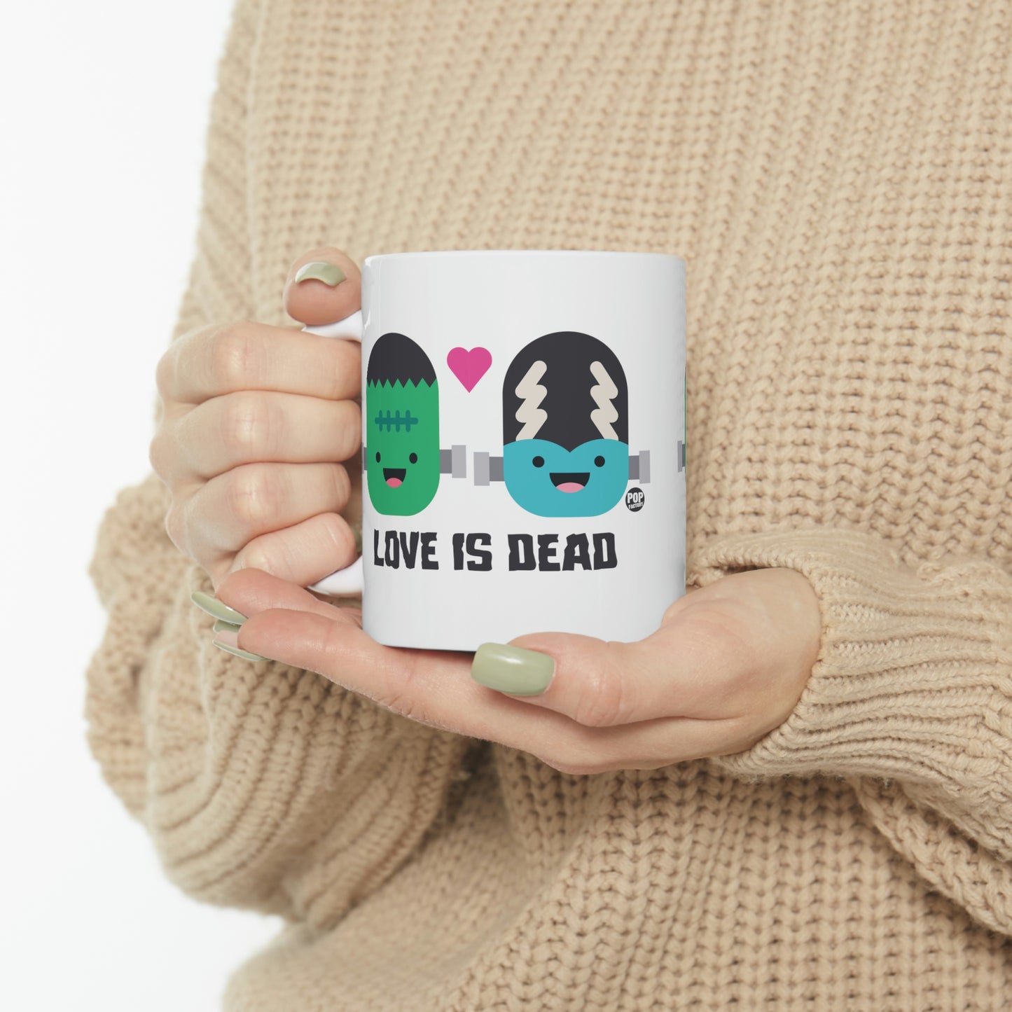 Love Is Dead Frankenstein Coffee Mug