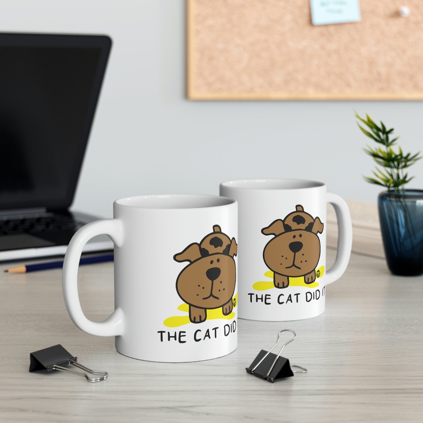 CAT DID IT COFFEE MUG