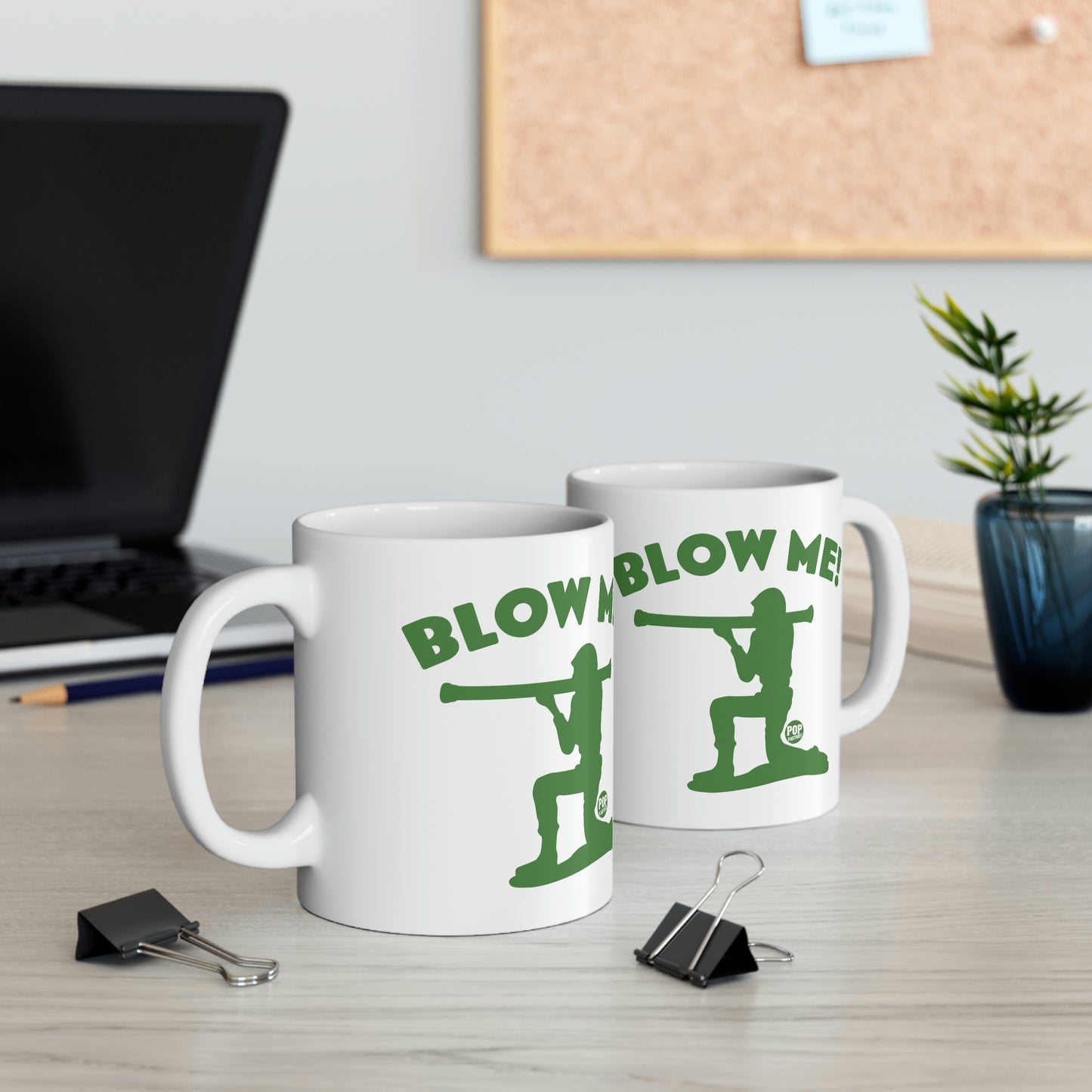 BLOW ME ARMY SOLDIER COFFEE MUG