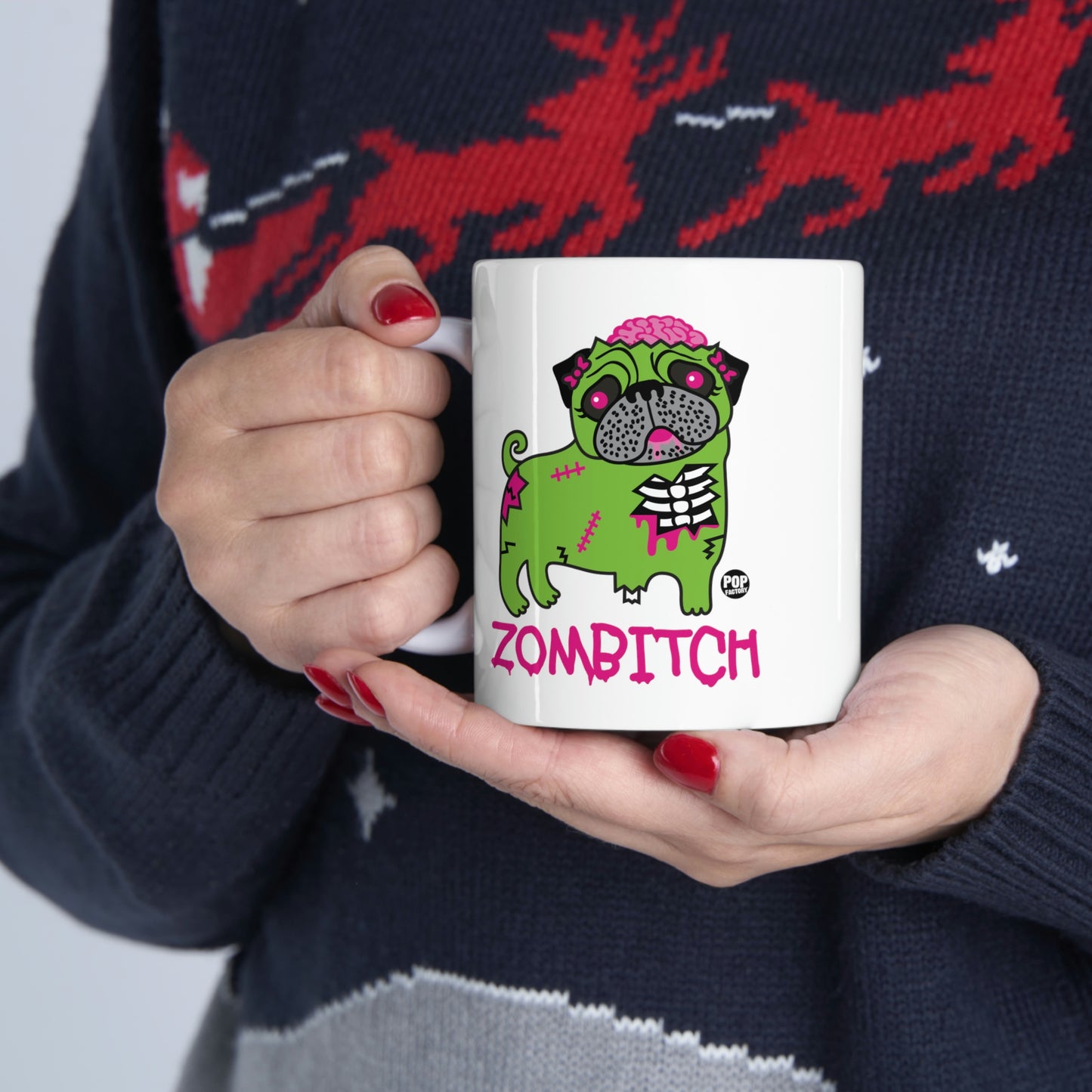 ZOMBITCH PUG COFFEE MUG