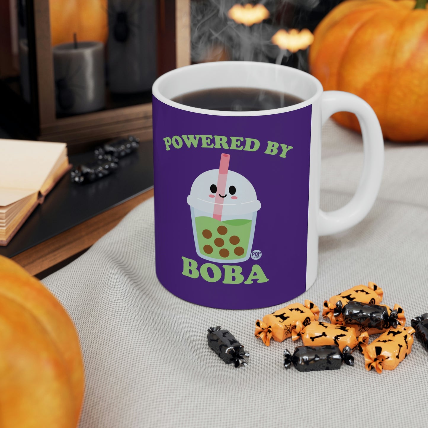 POWERED BY BOBA COFFEE MUG