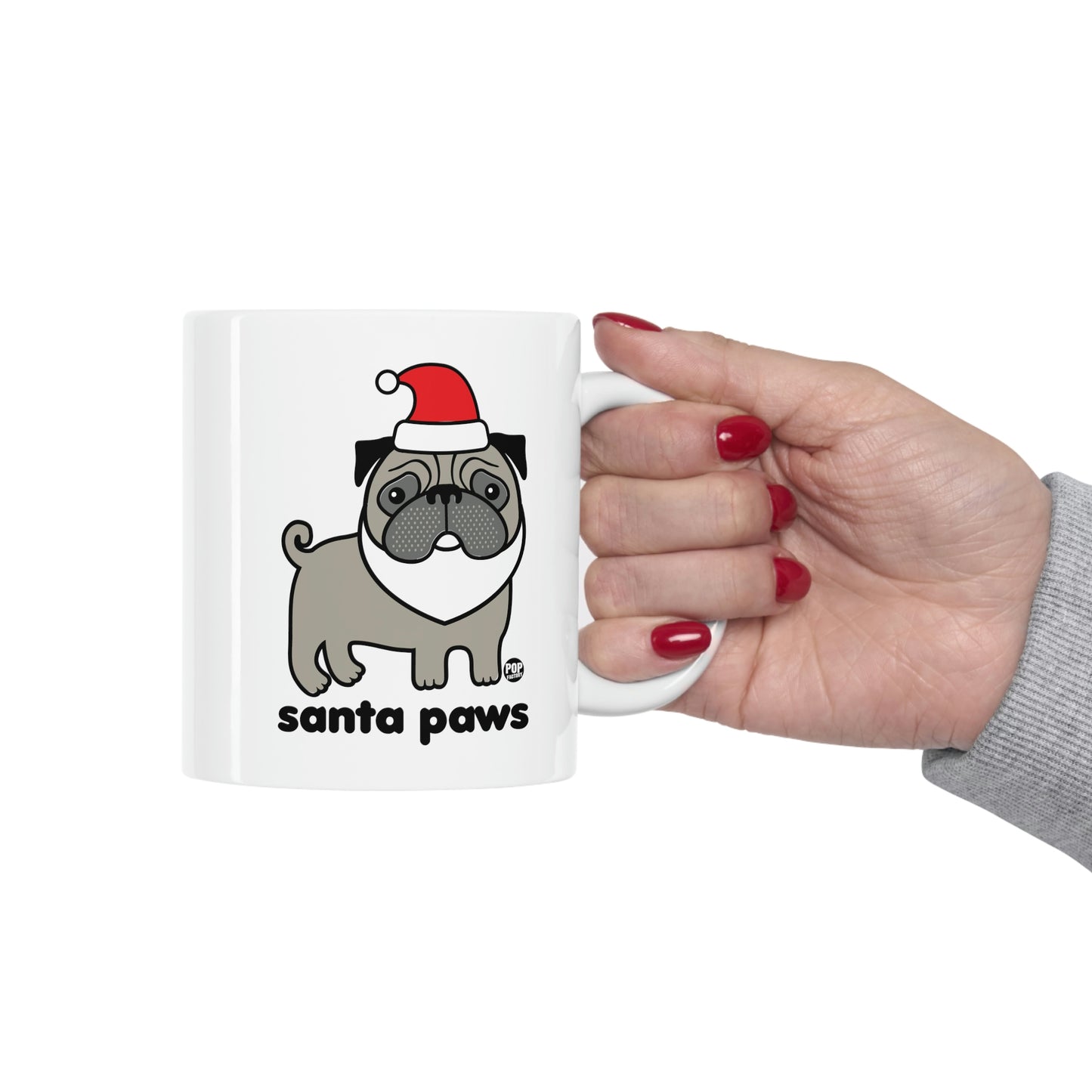 Santa Paws Pug Mug