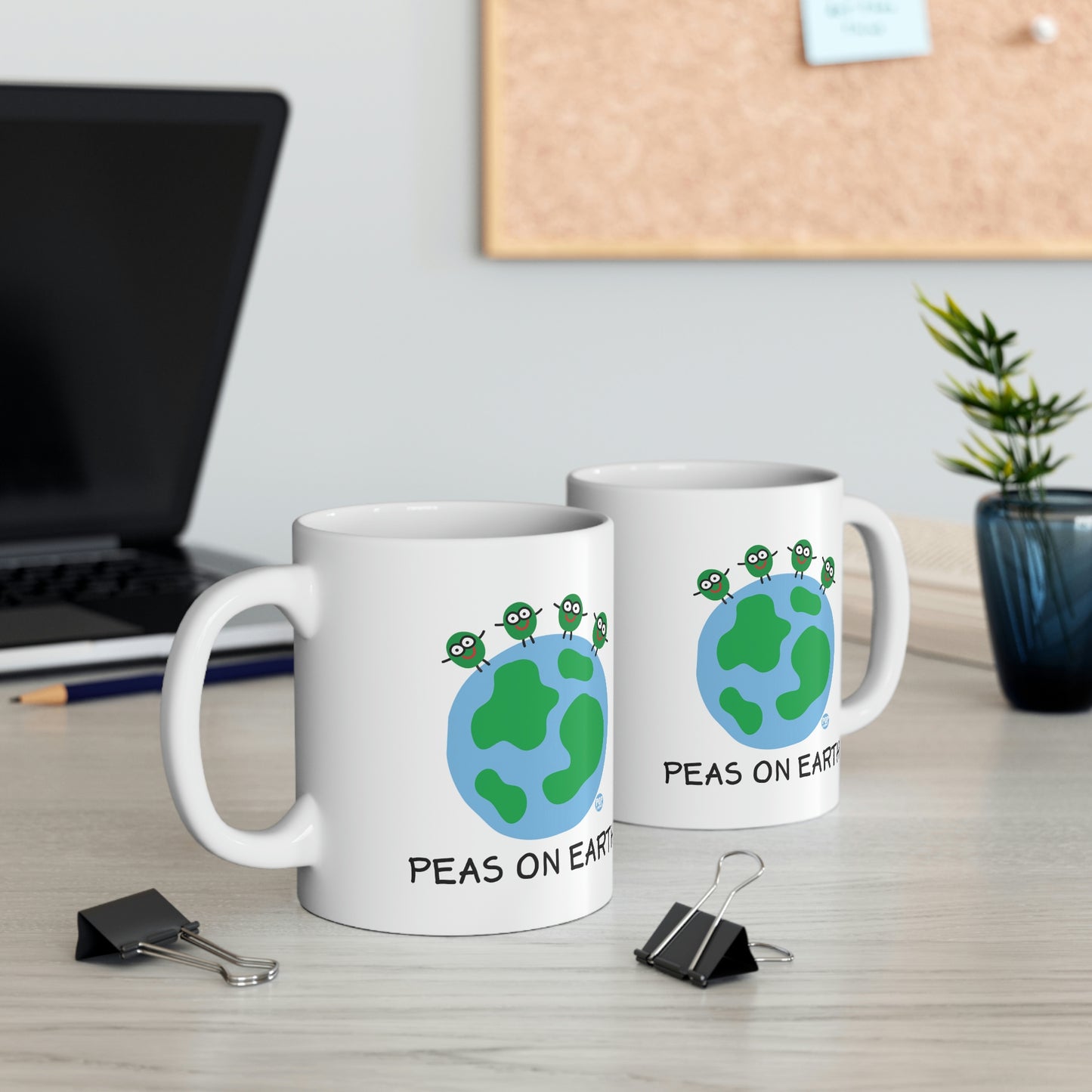 PEAS ON EARTH COFFEE MUG