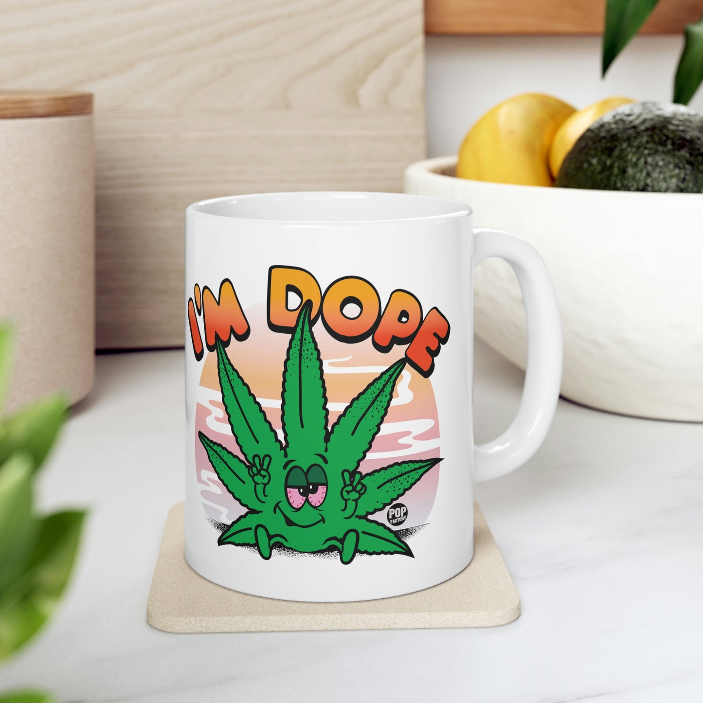 I'M DOPE POT LEAF COFFEE MUG