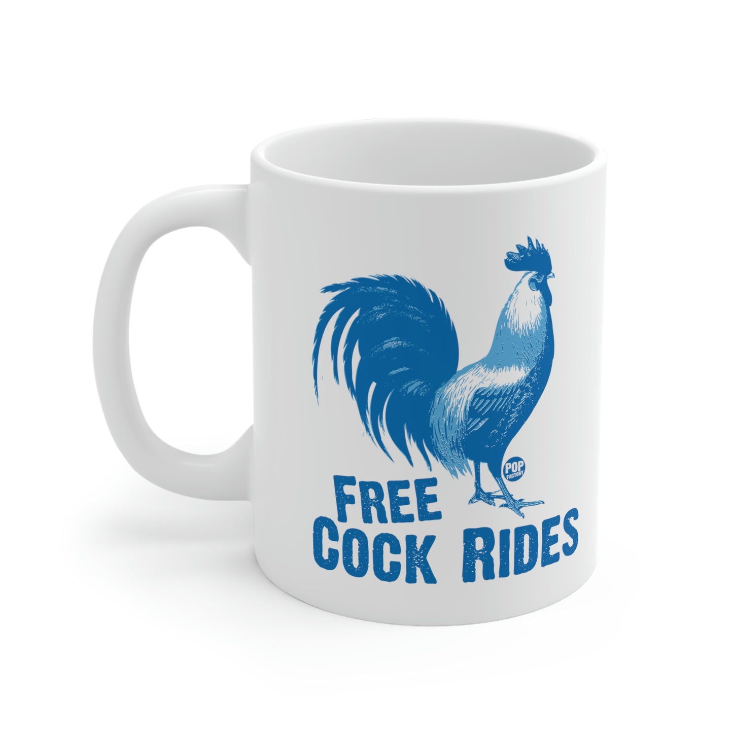 FREE COCK RIDES COFFEE MUG