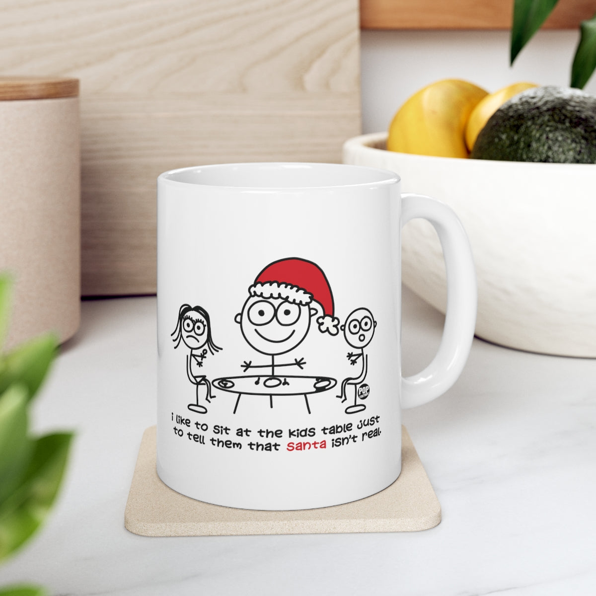 Sit At Kids Table Santa Mug