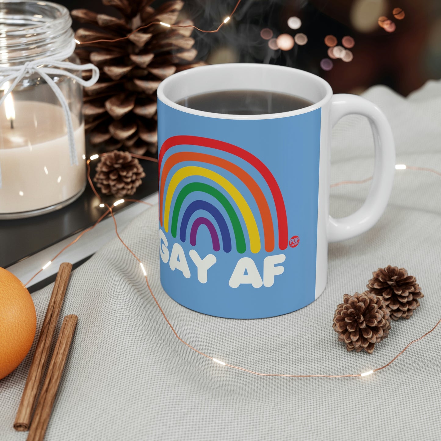 GAY AF RAINBOW COFFEE MUG