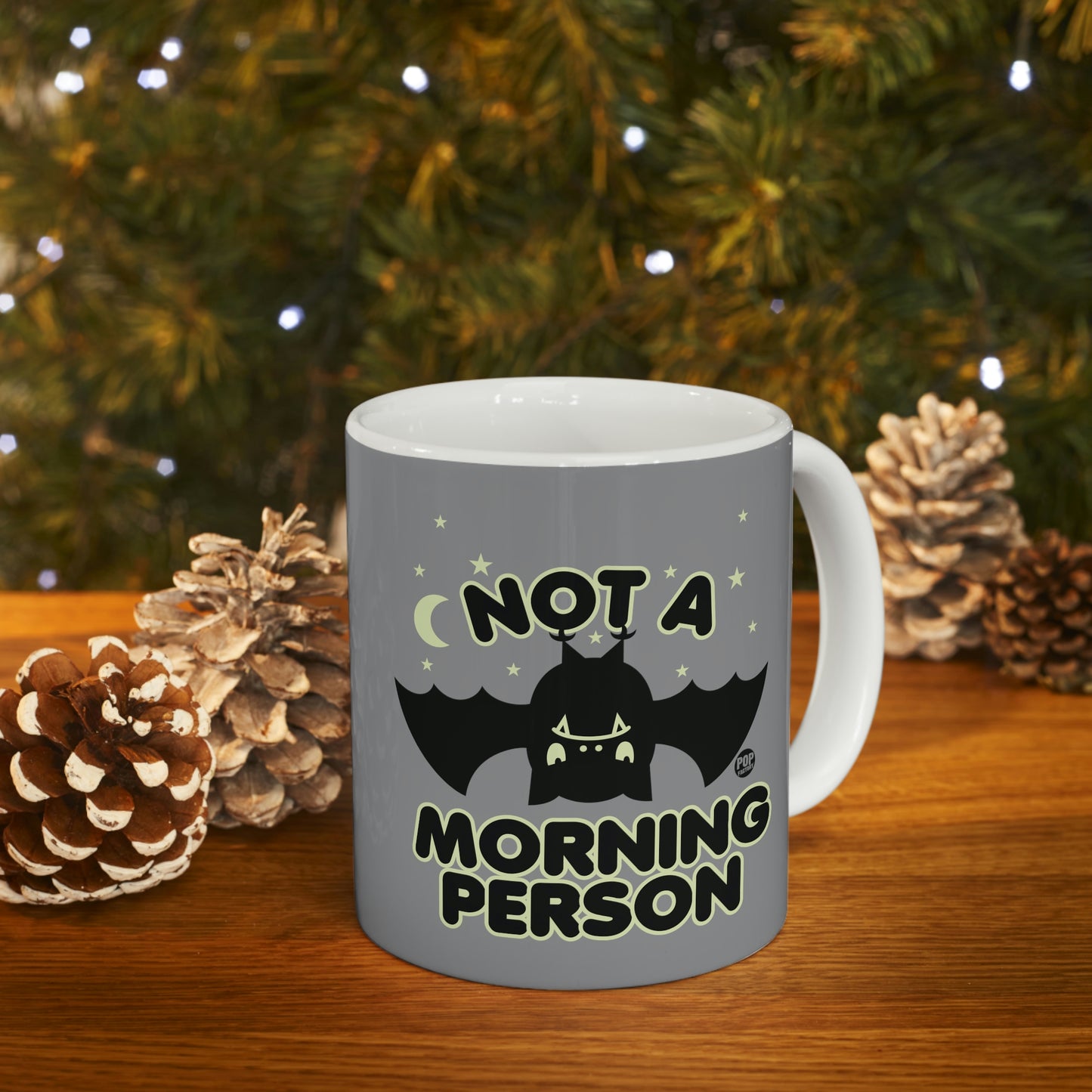NOT A MORNING PERSON BAT COFFEE MUG