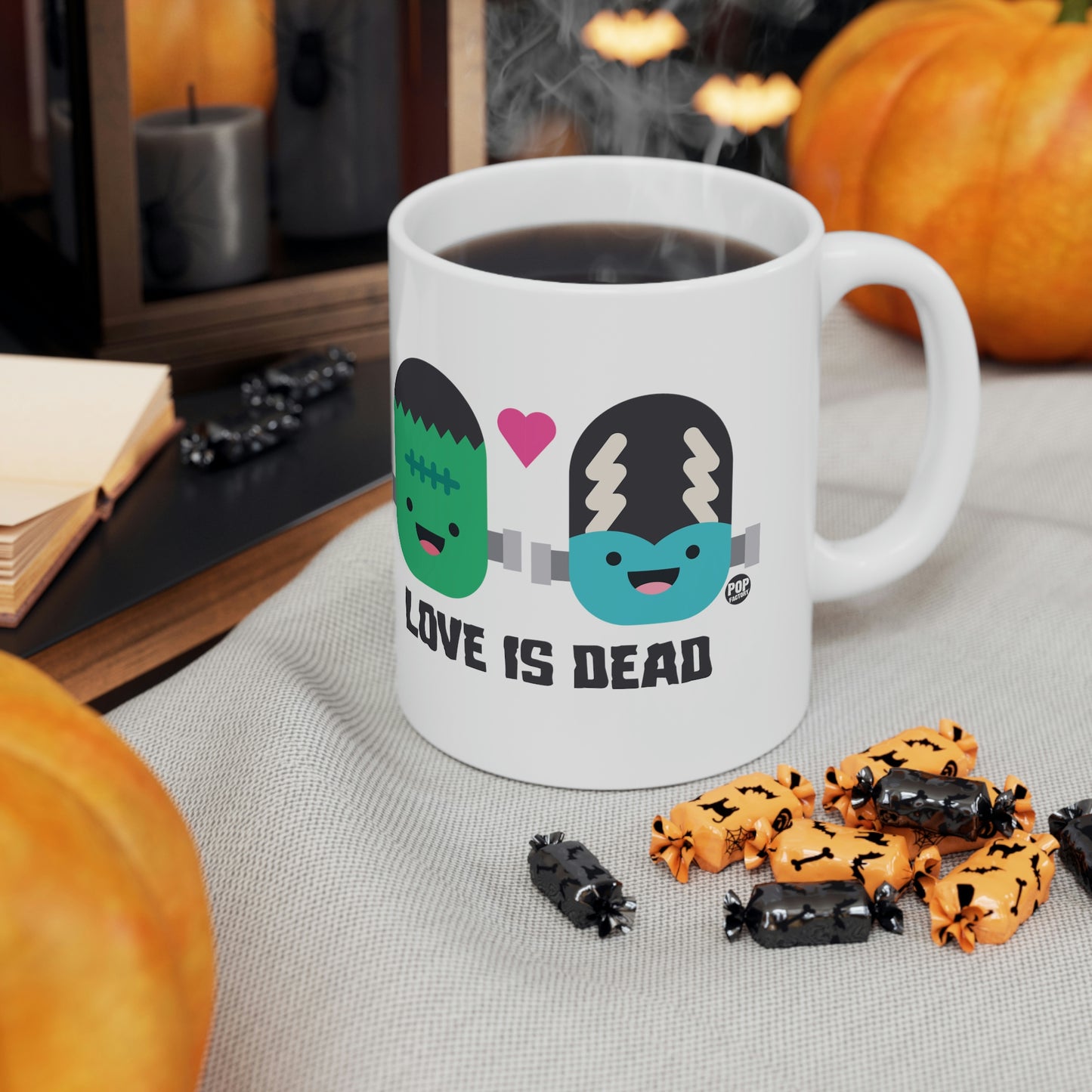 Love Is Dead Frankenstein Coffee Mug