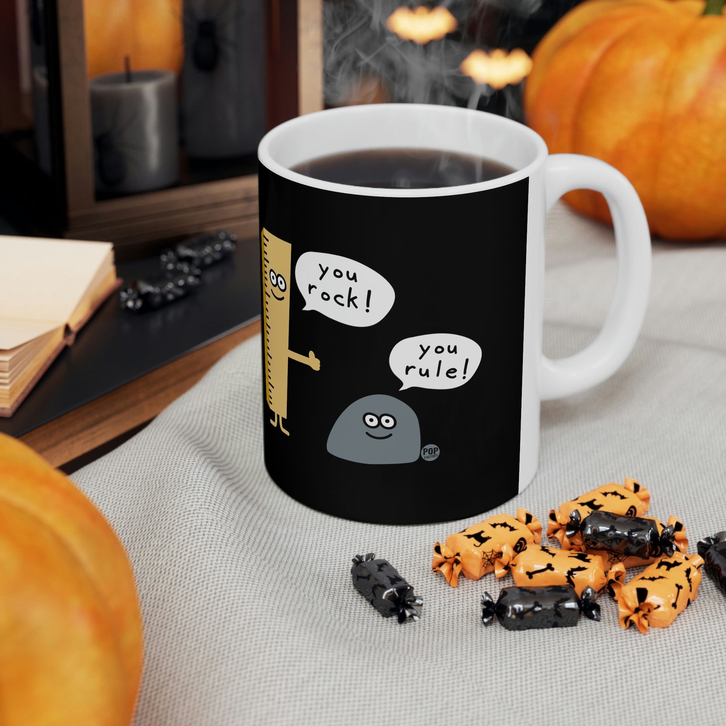 You Rock You Rule Mug – Funny Rock Pun Coffee Cup by StupidMug – Pop Factory® Gift for Pun Lovers & Coworkers