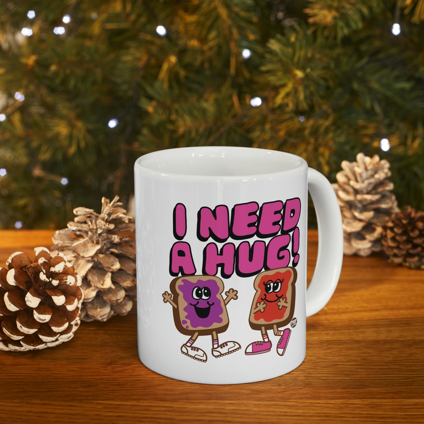 I NEED A HUG!  PBJ COFFEE MUG