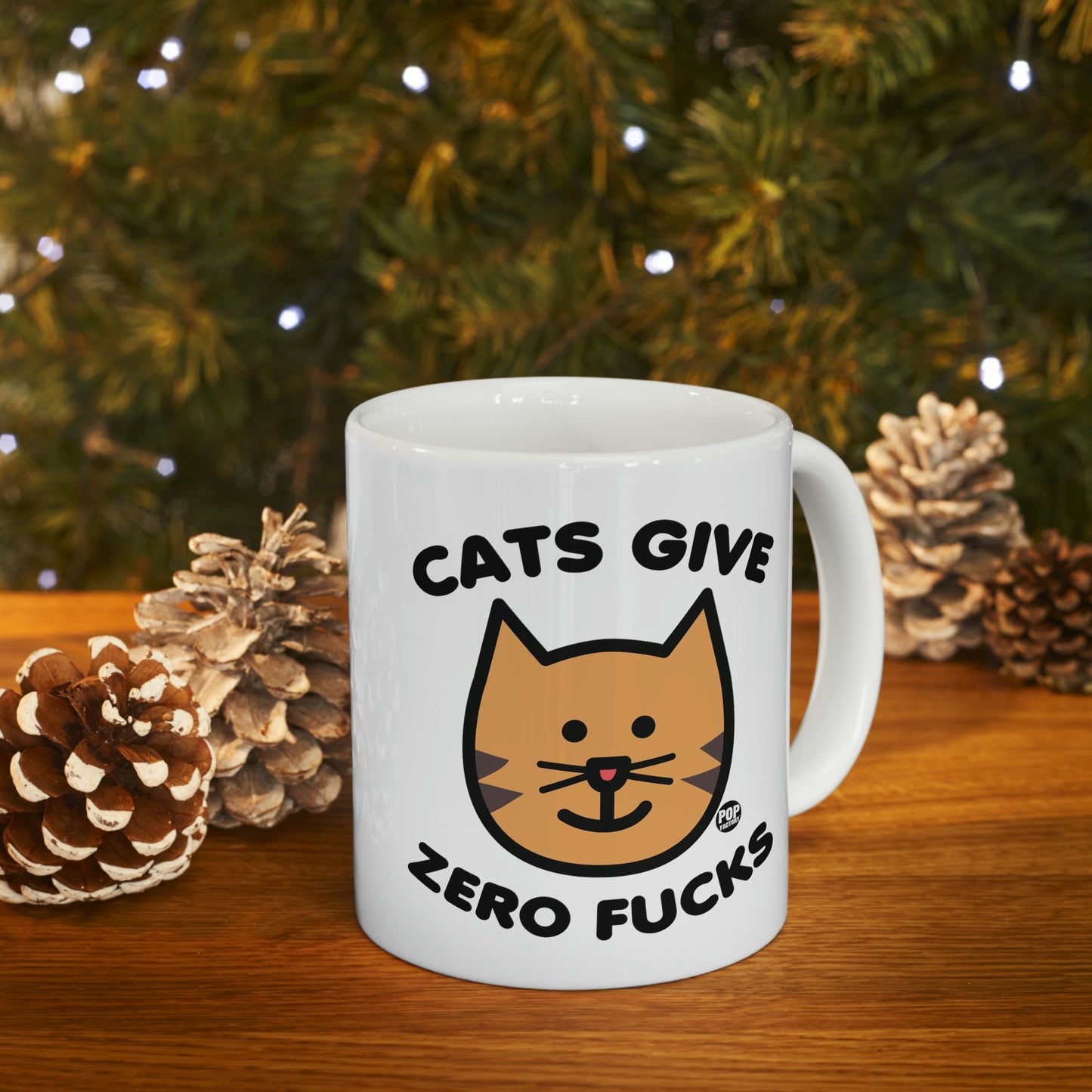 CATS GIVE ZERO FUCKS COFFEE MUG