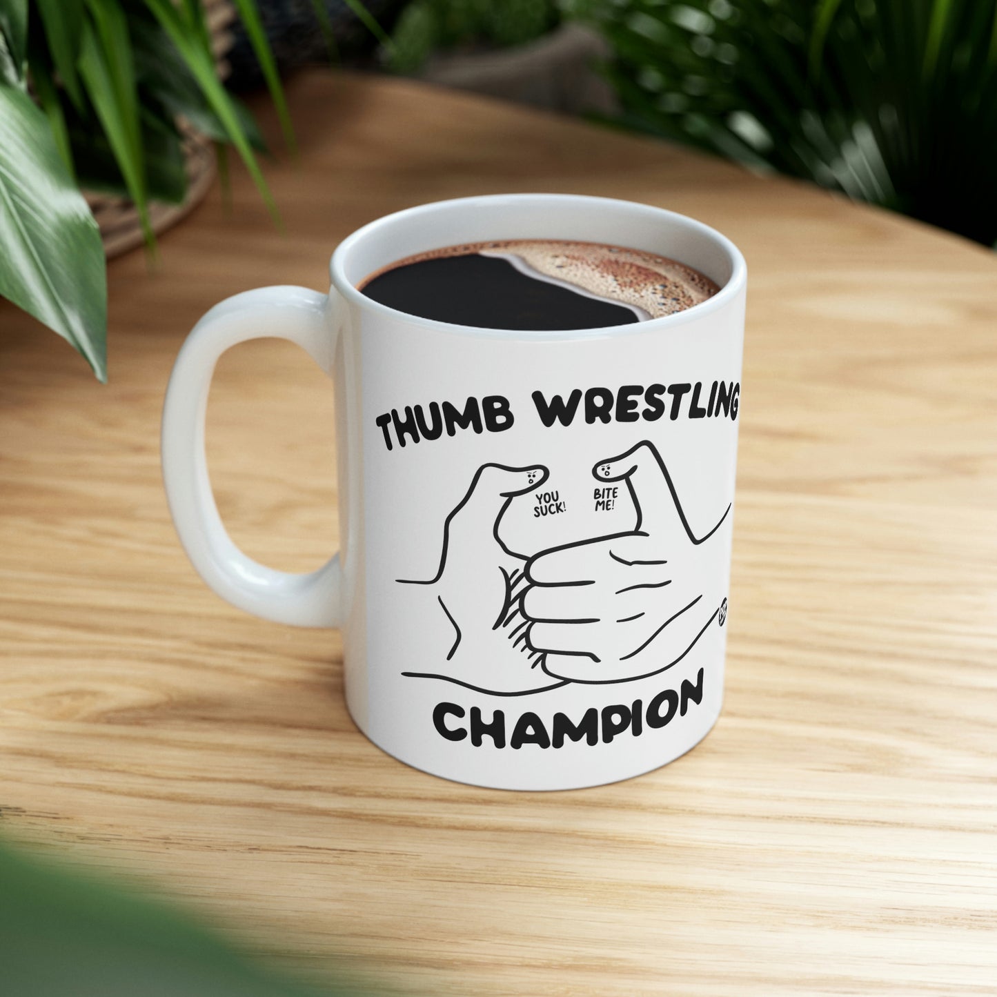 Thumb Wrestling Champ Mug