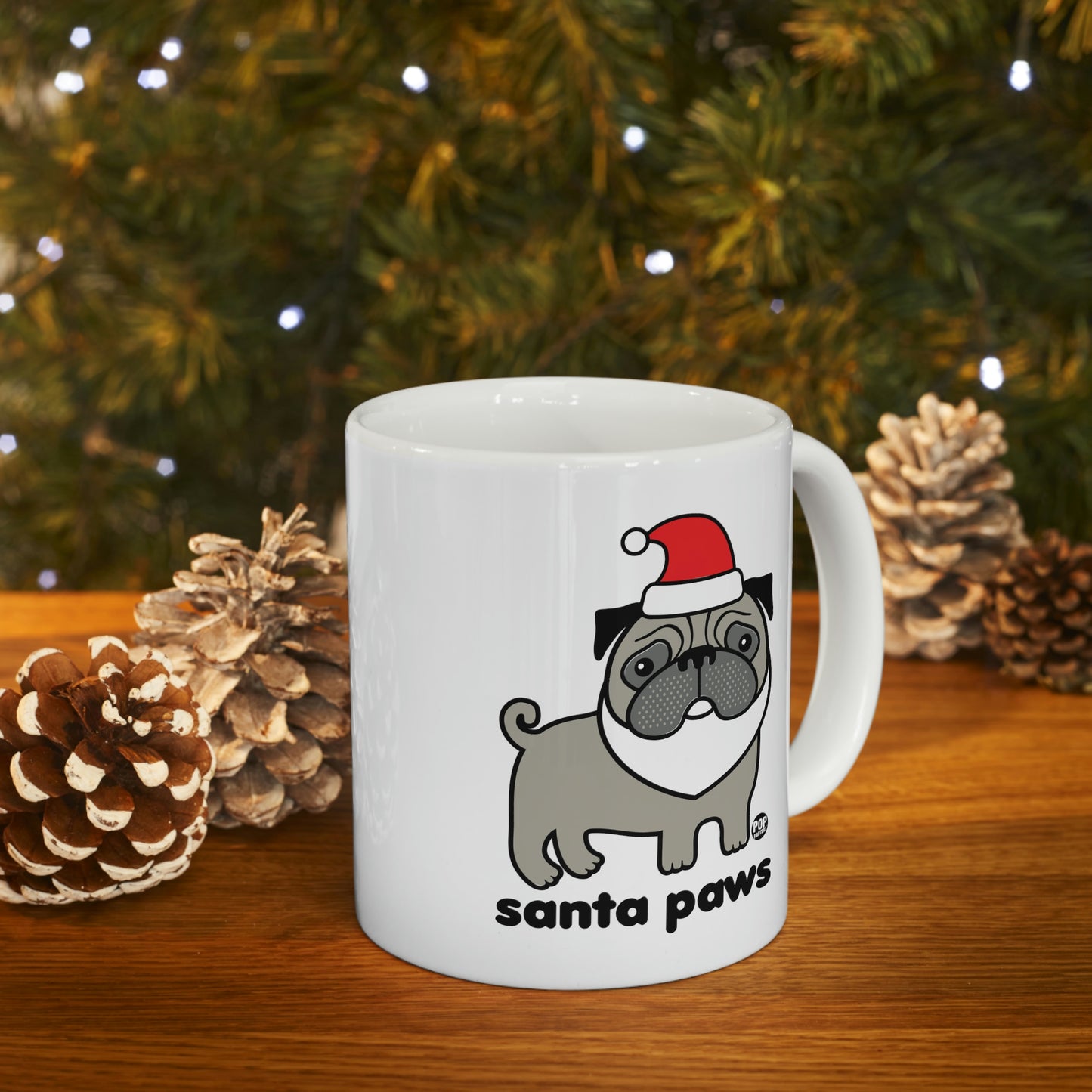 Santa Paws Pug Mug