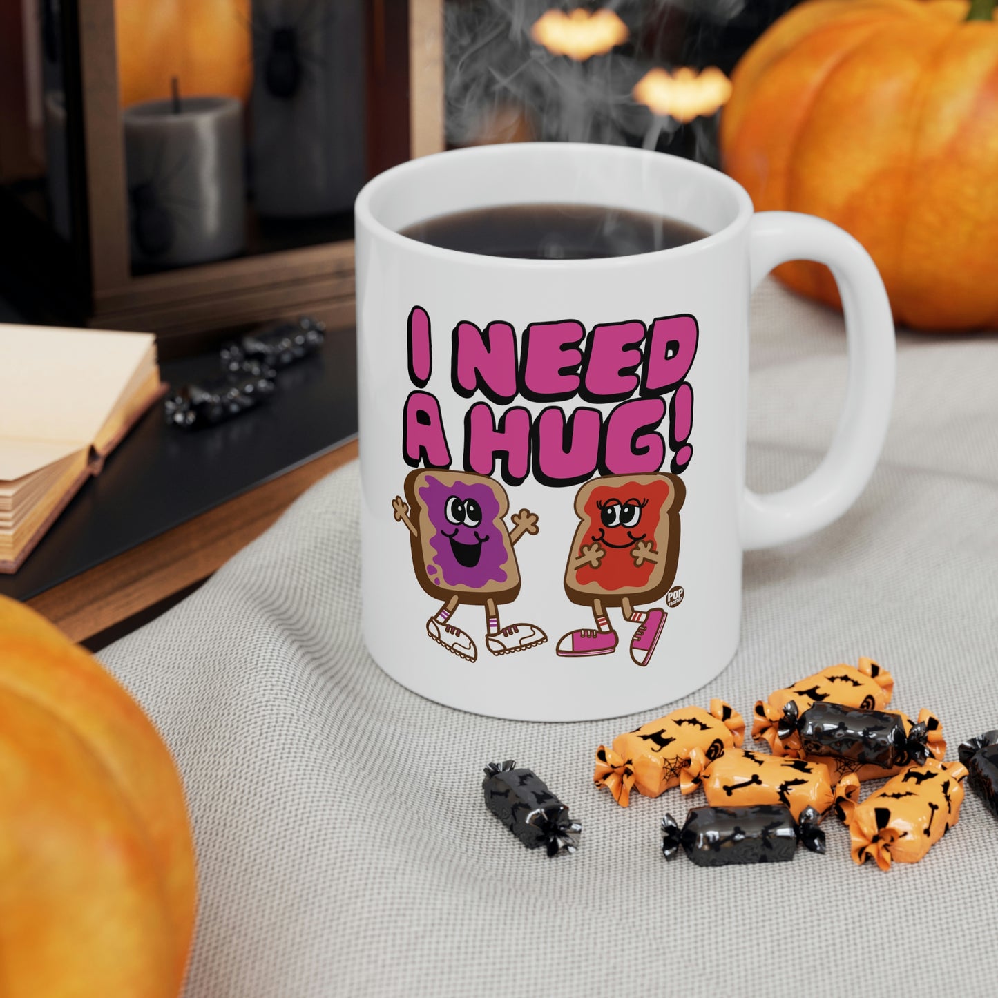 I NEED A HUG!  PBJ COFFEE MUG