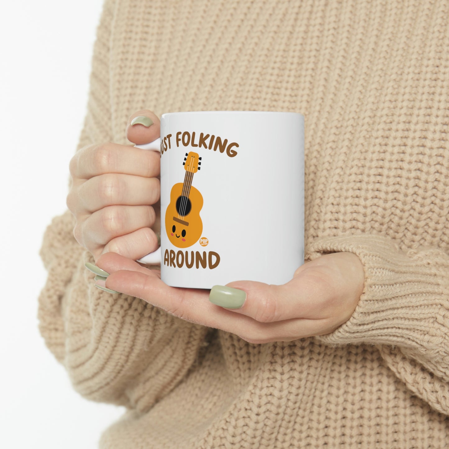 Just Folking Around Guitar Coffee Mug