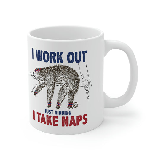 I Work Out Sloth Coffee Mug