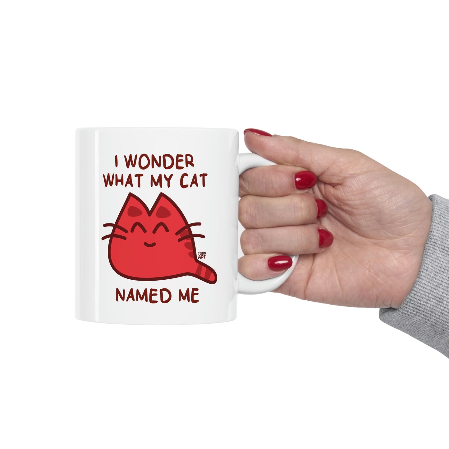 Wonder What My Cat Named Me Mug