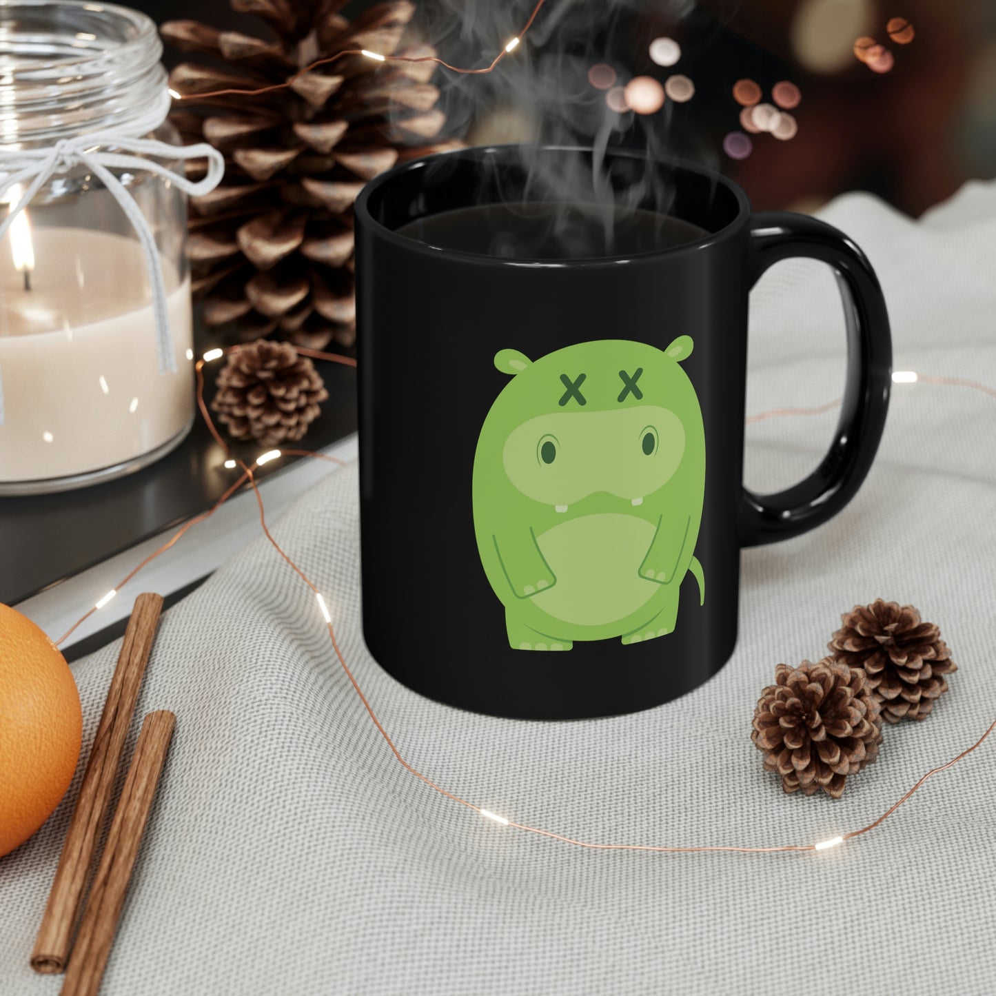 DEADIMALS HIPPO COFFEE MUG - Halloween Edition