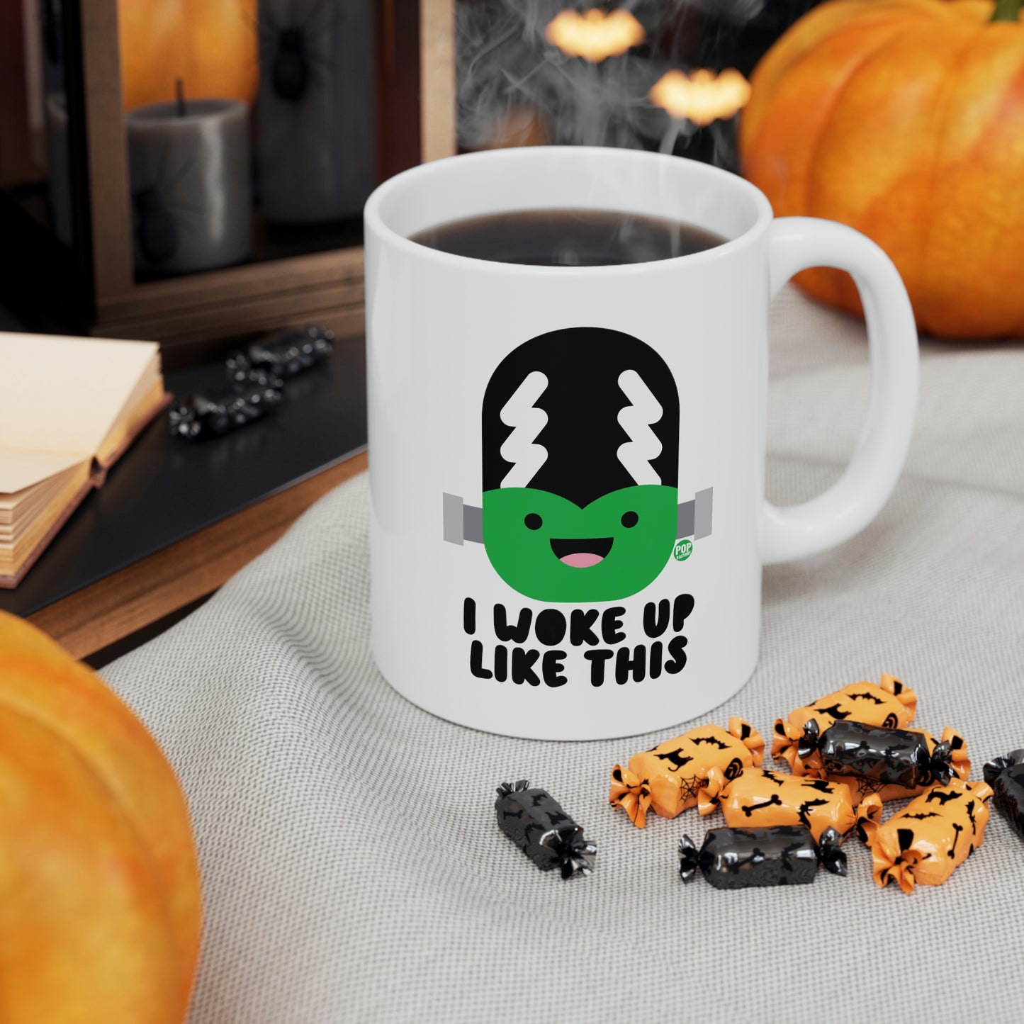 I WOKE UP LIKE THIS. BRIDE FRANKENSTEIN COFFEEMUG